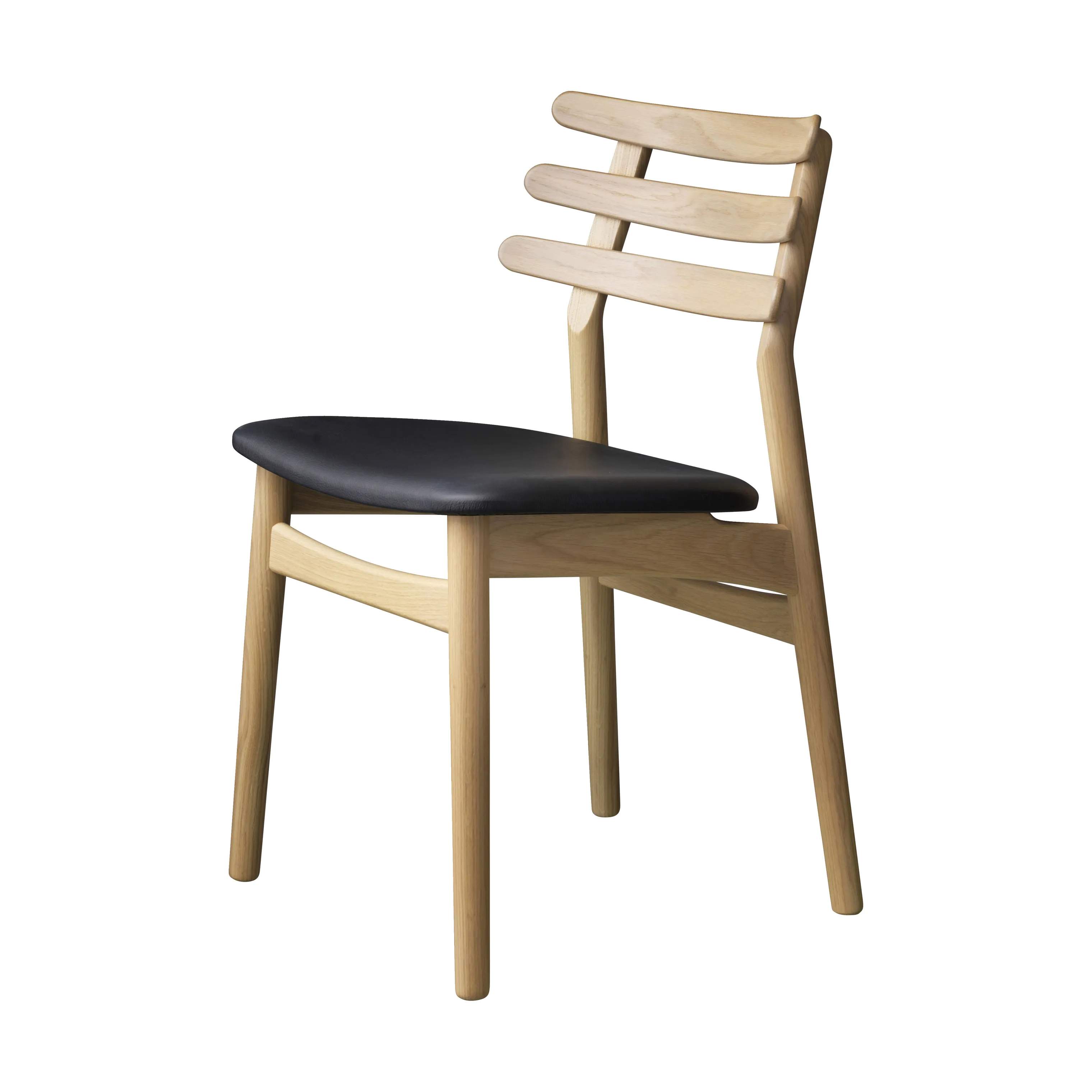 FDB Møbler Spisebordsstole J48 Spisebordstol i Natur/Sort, 78,5 cm, 3