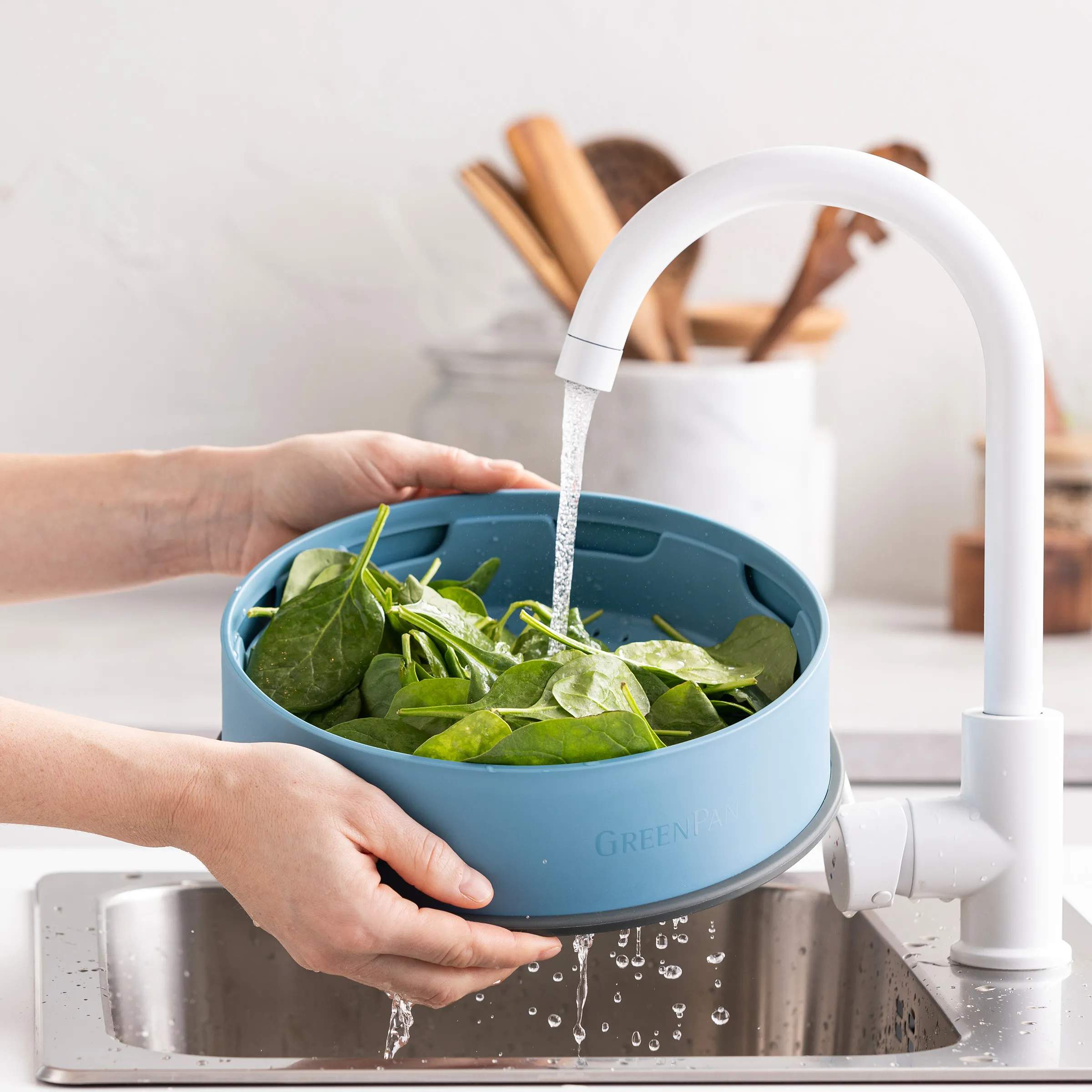 Greenpan Øvrigt køkkengrej Steamy Damper i Blå, 6