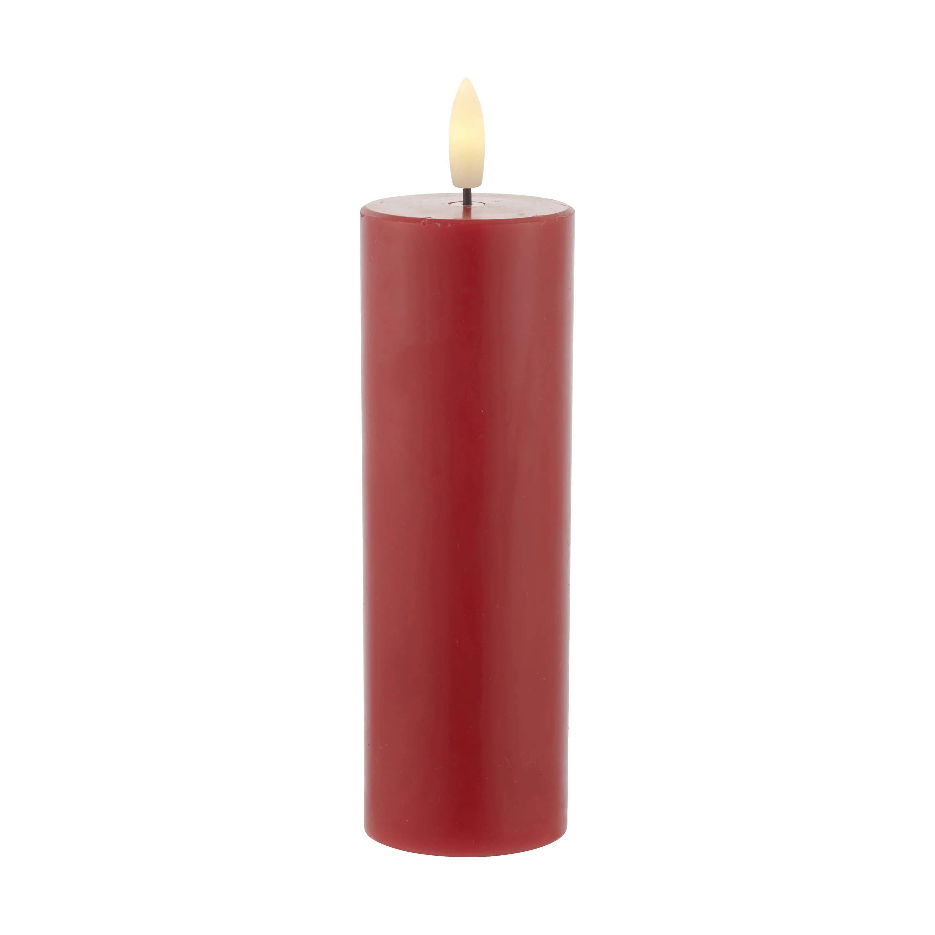 Sirius LED-lys Sille Genopladelig Sille Exclusive Bloklys i Rød, 15 cm, 1