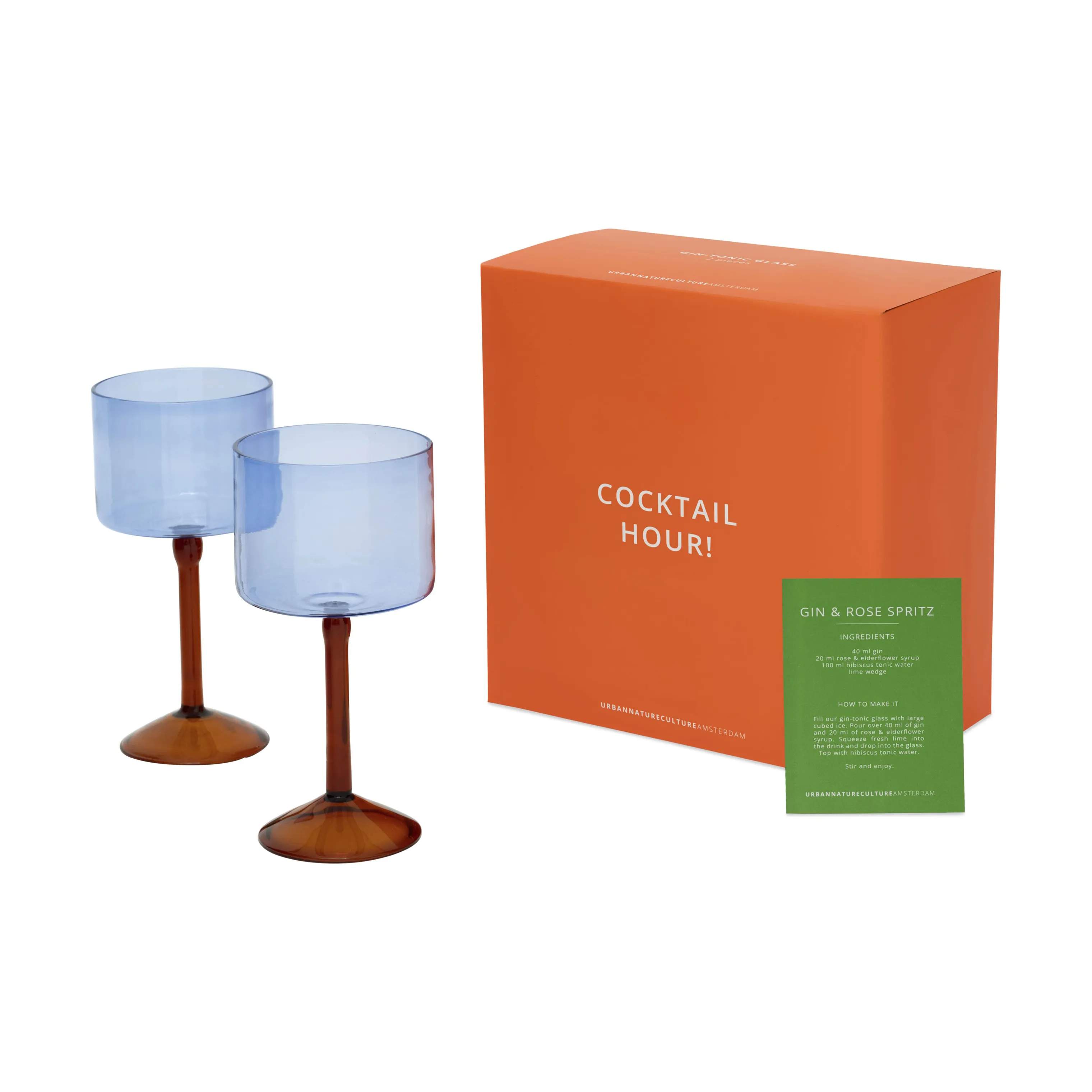 Urban Nature Culture Cocktailglas Gin&Tonic Cocktailglas - 2 stk. i Ice Blue, 4