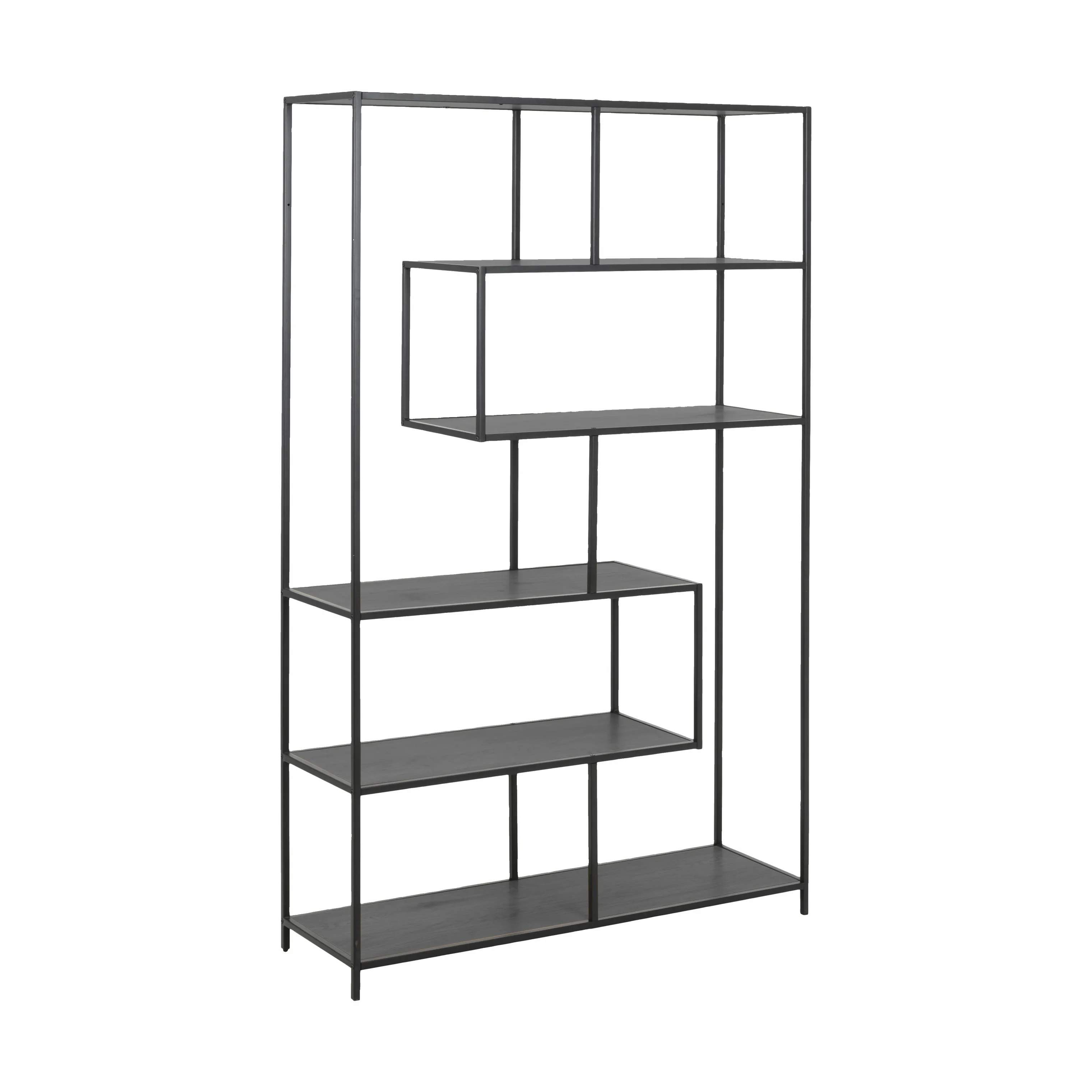 CASA Living Reoler og tilbehør Seaford Reol i Sort, 114 cm, 4