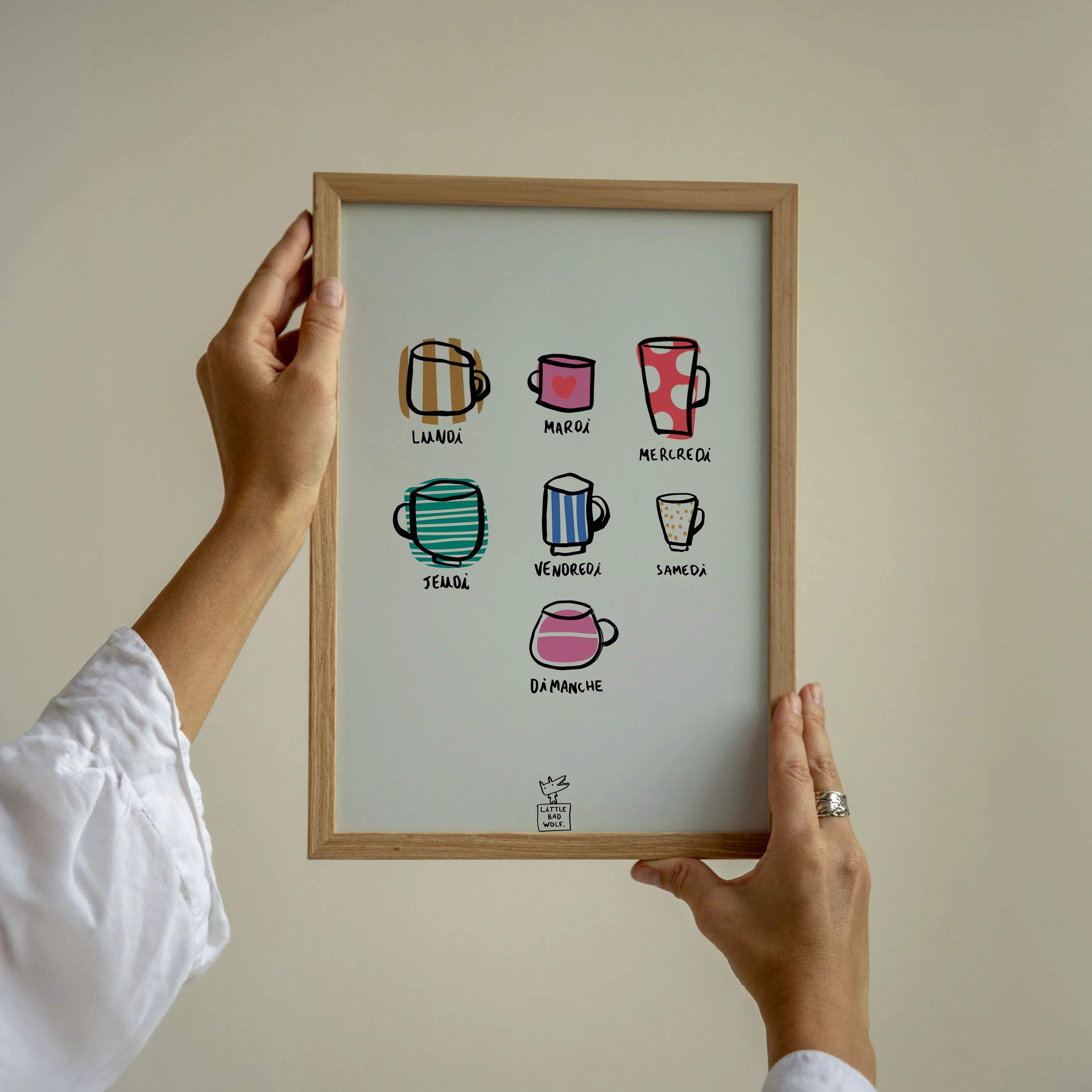 Poster&Frame Plakater Plakat - Weekly Cups i B50 x L70 cm, 2