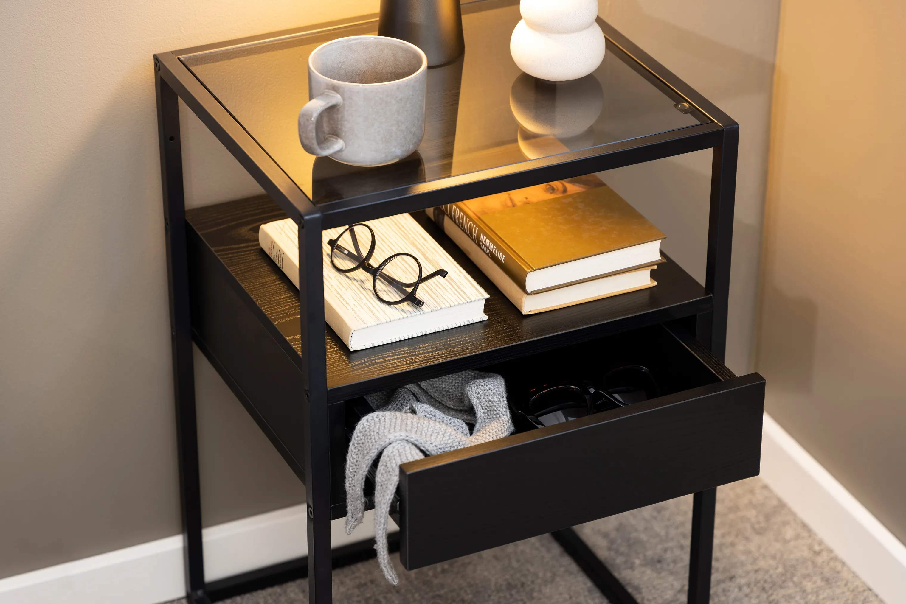 CASA Living Sengeborde Randolf Sengebord i sort, 2