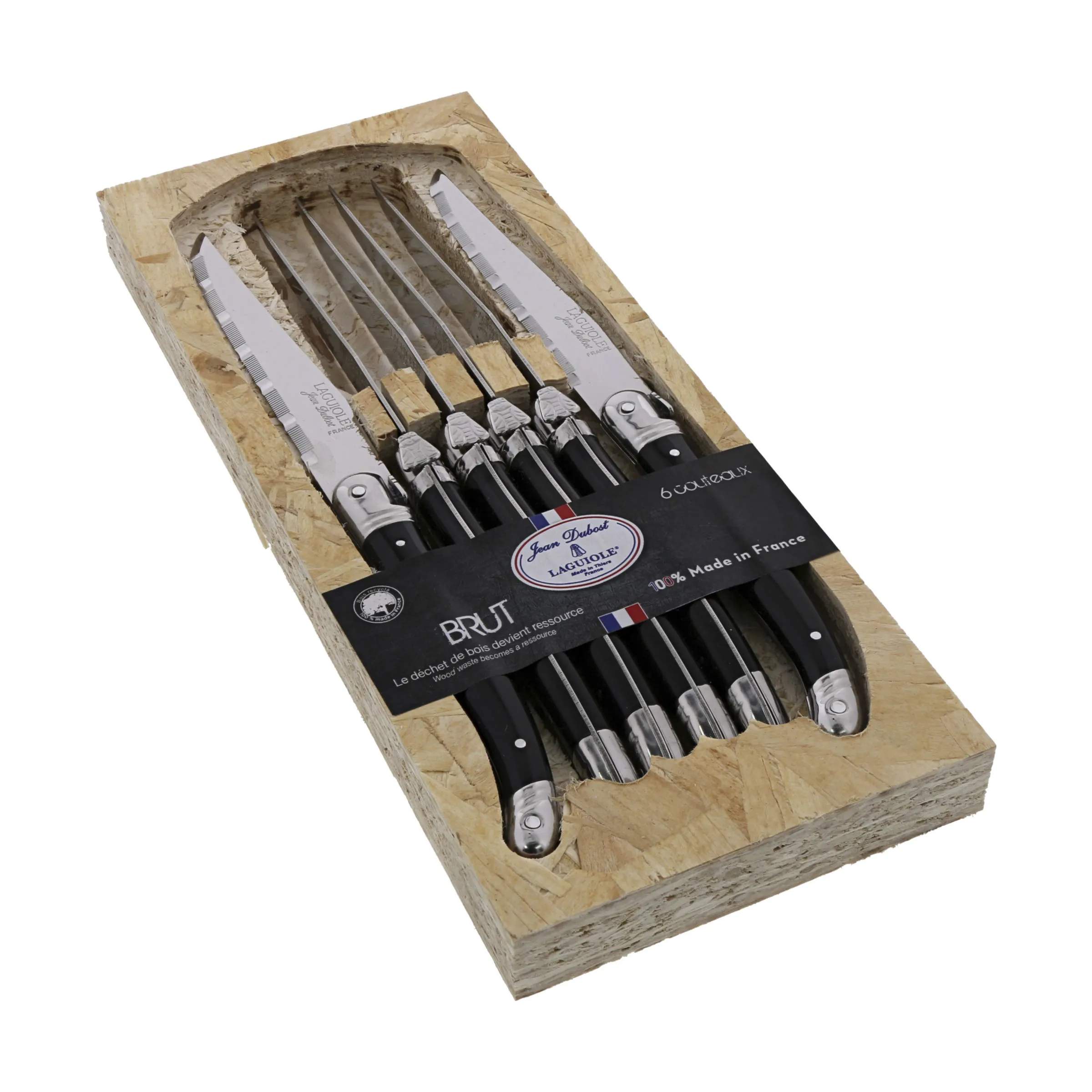 Kniv - 6 stk., sort/black, large