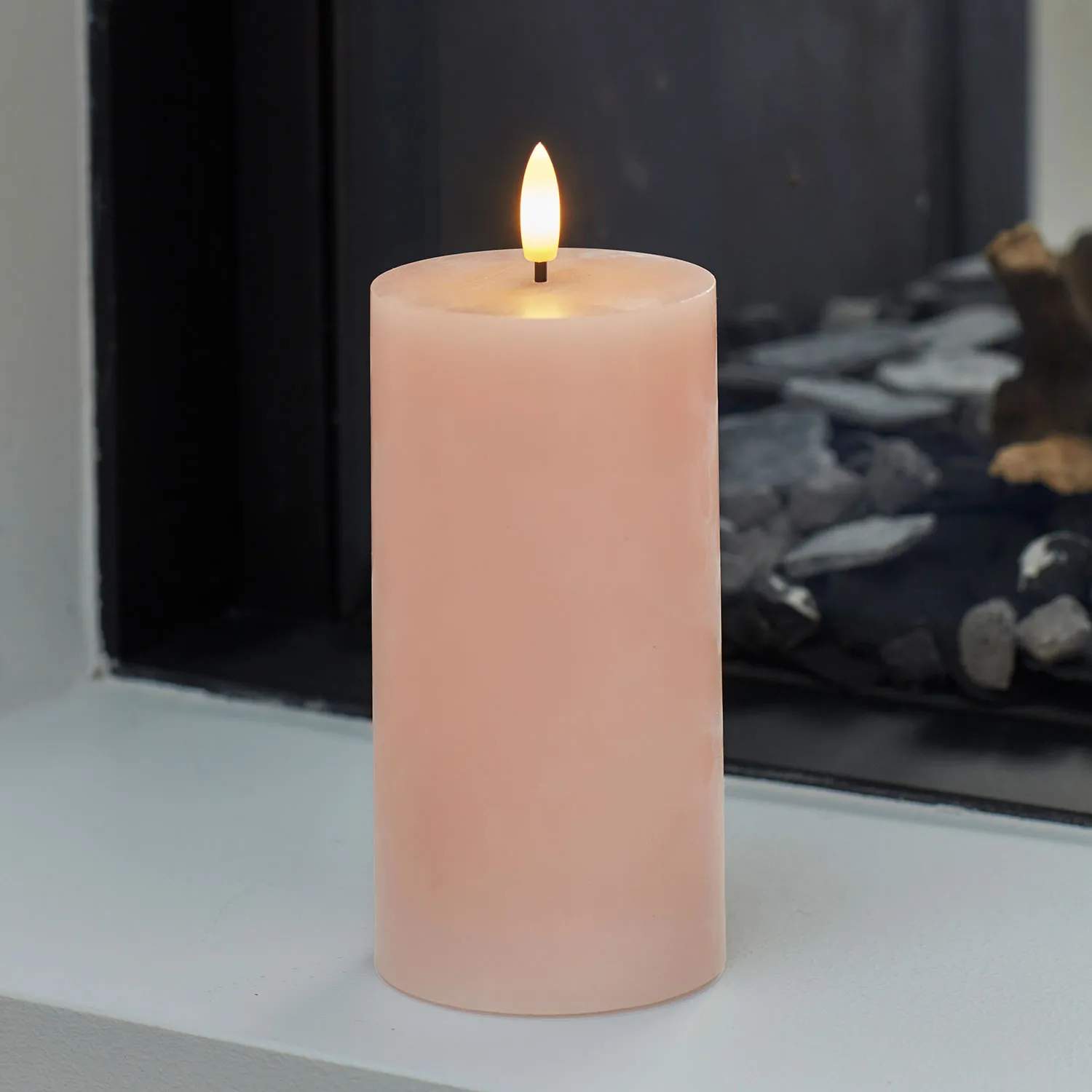 Sirius LED-lys Sille Genopladelig Sille LED Bloklys i Dusty Peach, 15 cm, 2