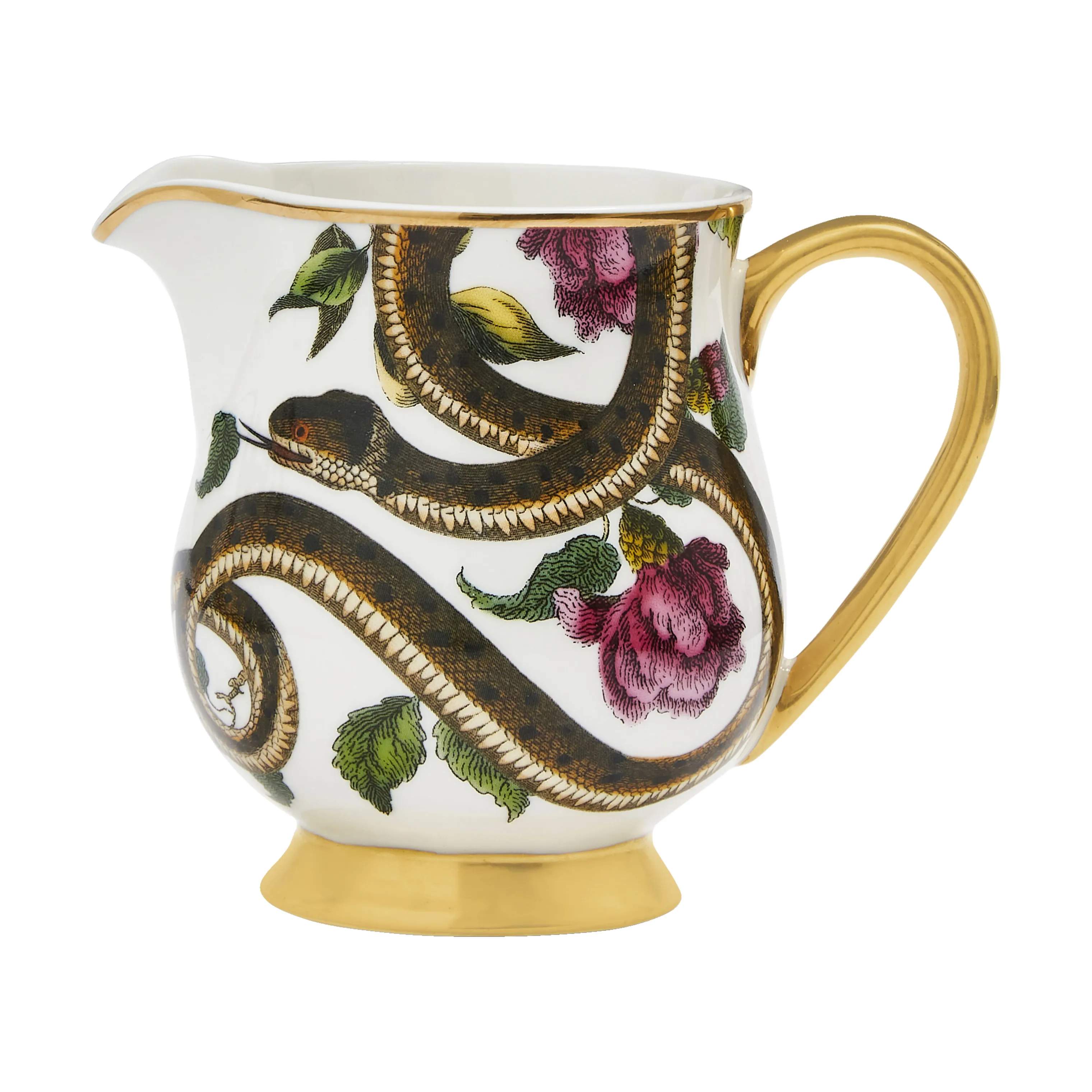 Spode Mælke- og flødekander Creatures Of Curiosity Flødekande i sort/hvid/Lyserød/Grøn/guld, 1