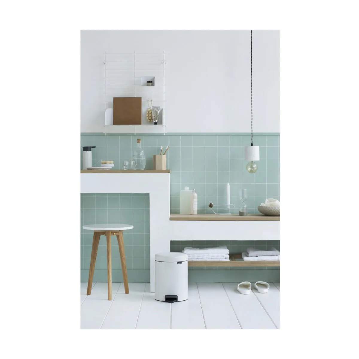 Brabantia Toiletspande NewIcon Pedalspand i Hvid, 5 L, 3