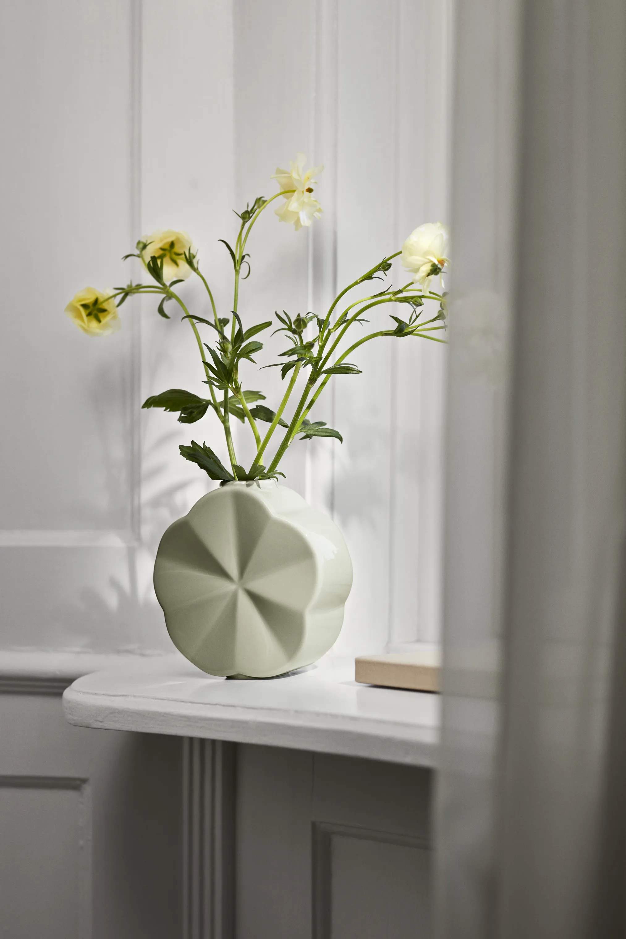 Lyngby Porcelæn Vaser Flower Vase - Snerle i Grøn, 6