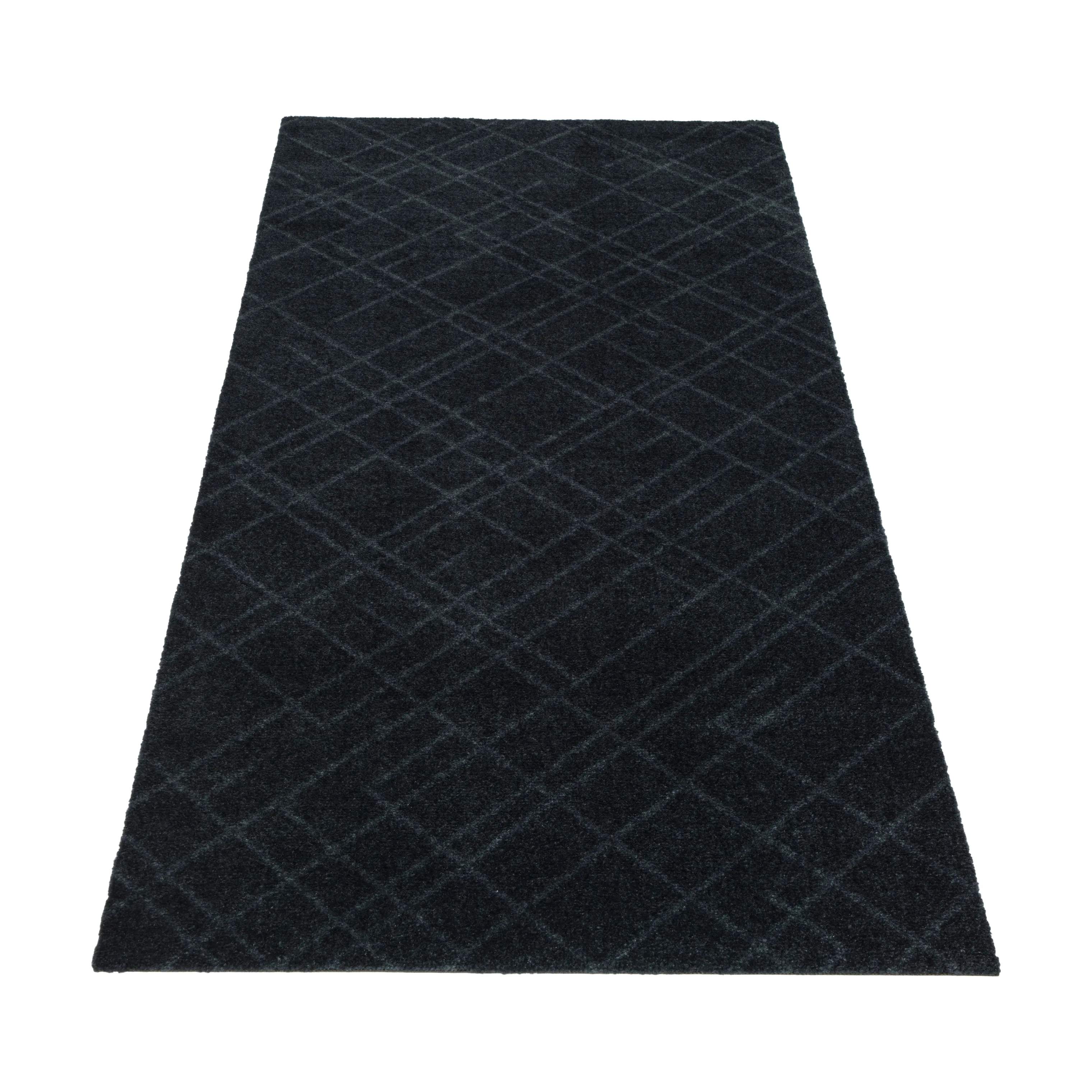 Tica Copenhagen Dørmåtter Lines Gulvmåtte i Mørkegrå, B67 x L150 cm, 3