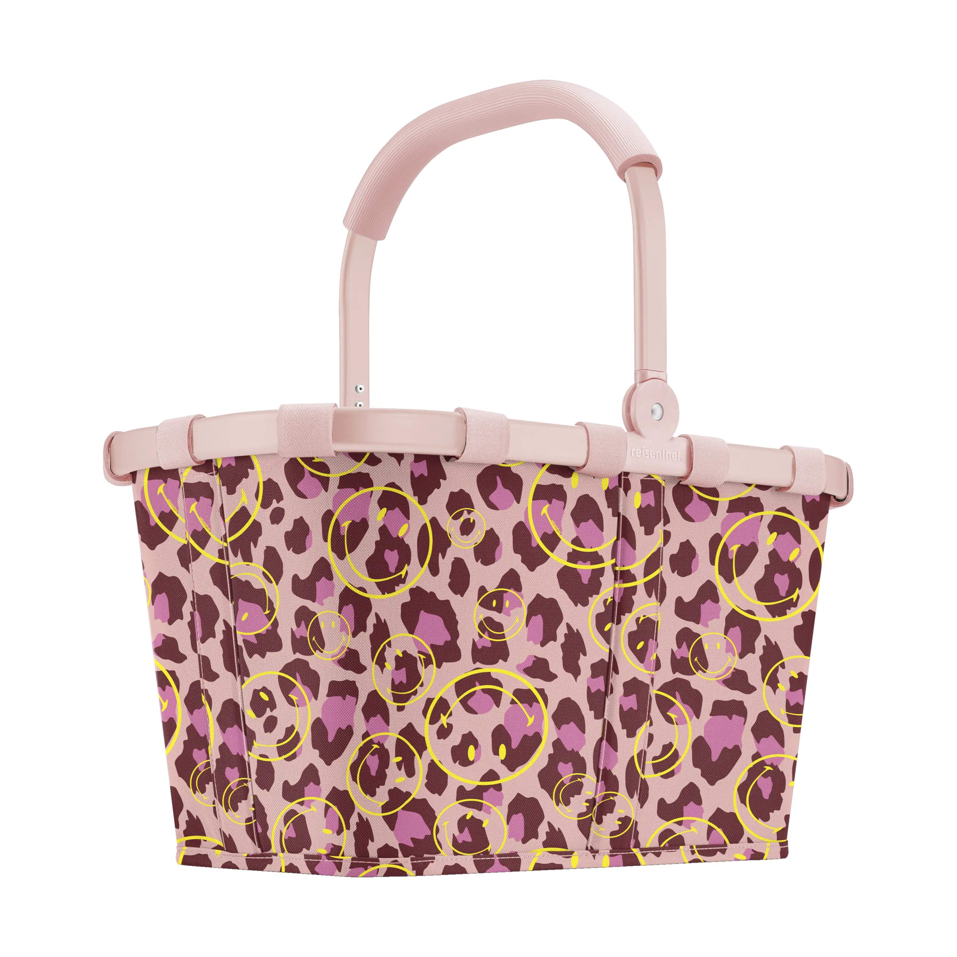 Reisenthel Indkøbskurve Carrybag Kurv i Pink leo med smiley, B48 x L28, 2