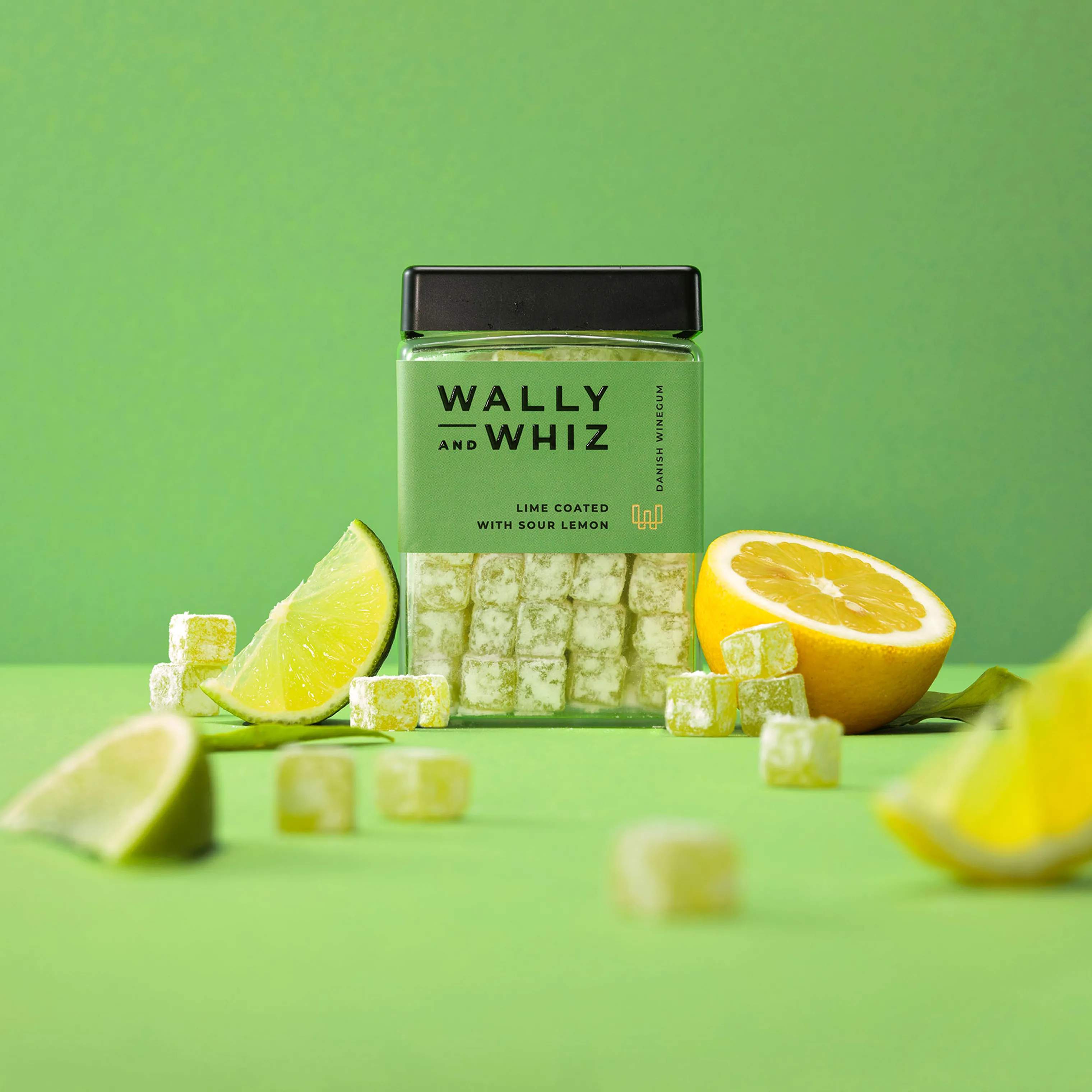 Wally and Whiz Søde sager Vingummi - Lime med sur citron i 240 gram, 2