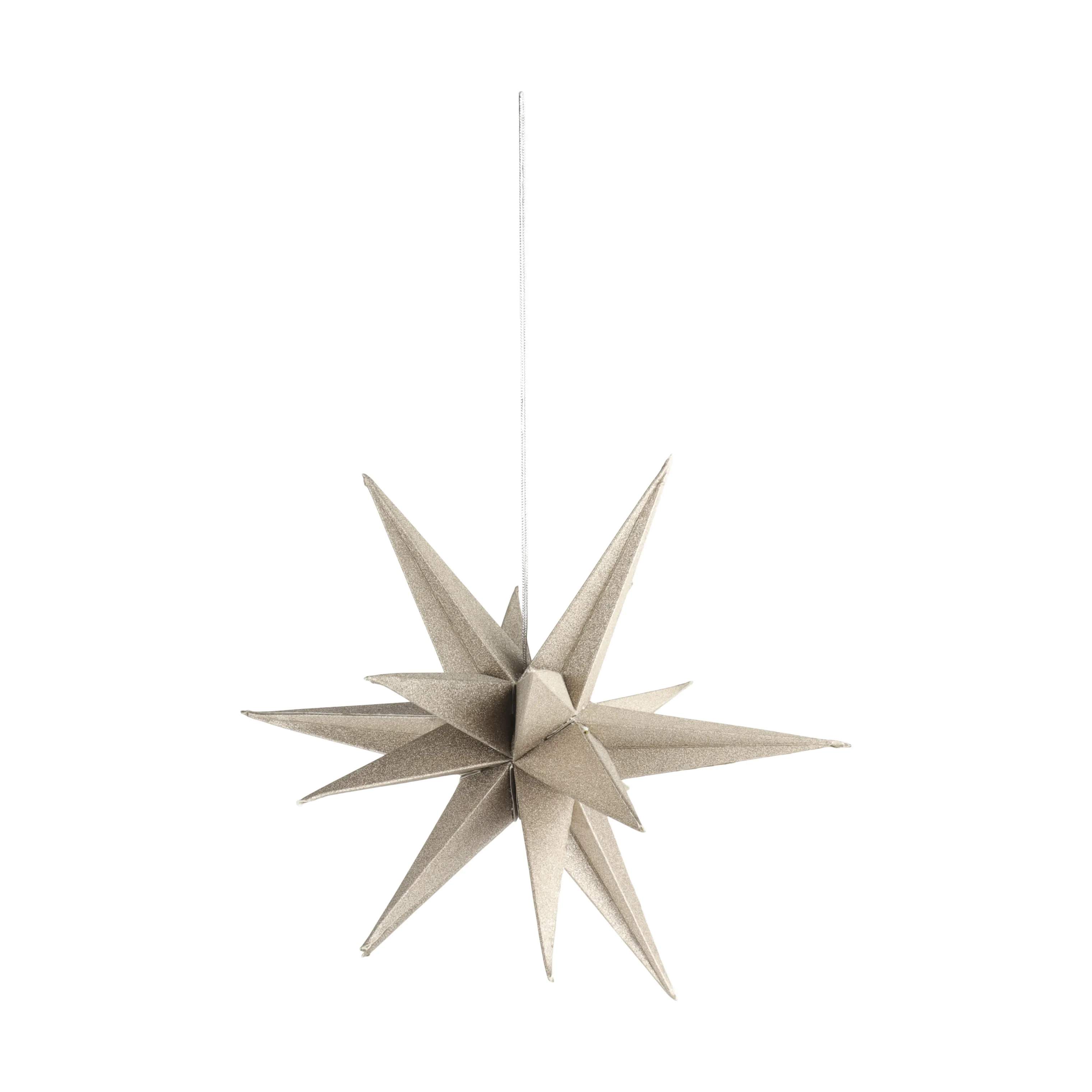 Casa Christmas Juleophæng Papirstjerne i Guldglimmer 3D, 20 cm, 1