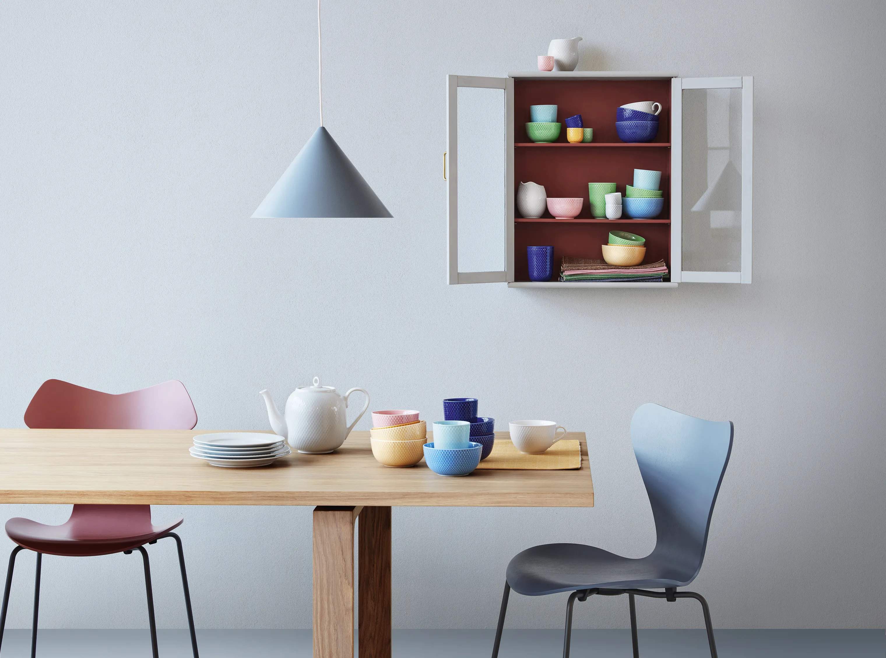 Lyngby Porcelæn Serveringsskåle Rhombe Color Skål i Grøn, 11 cm, 2
