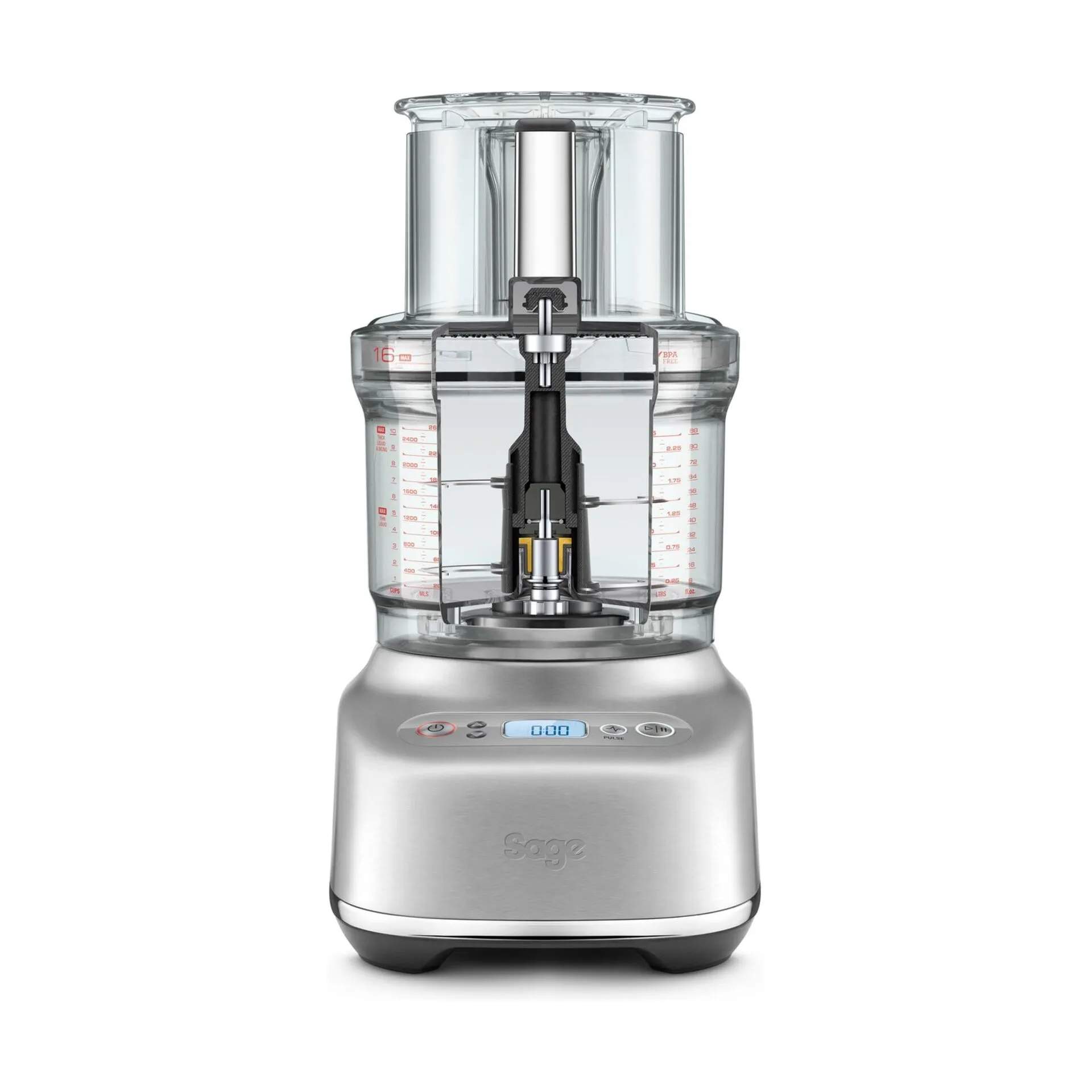 Sage Foodprocessorer Paradice 16 Foodprocessor i Brushed Stainless Steel, 1