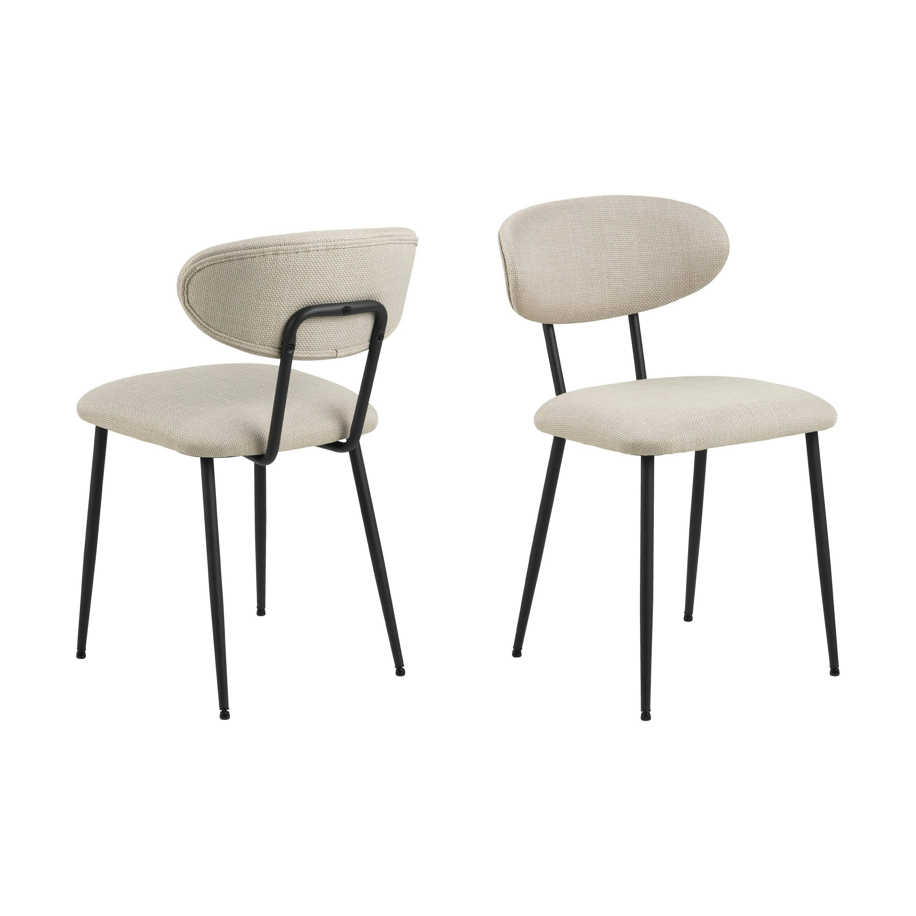 CASA Living Spisebordsstole Denise Spisebordsstol - 2 stk. i beige, 7