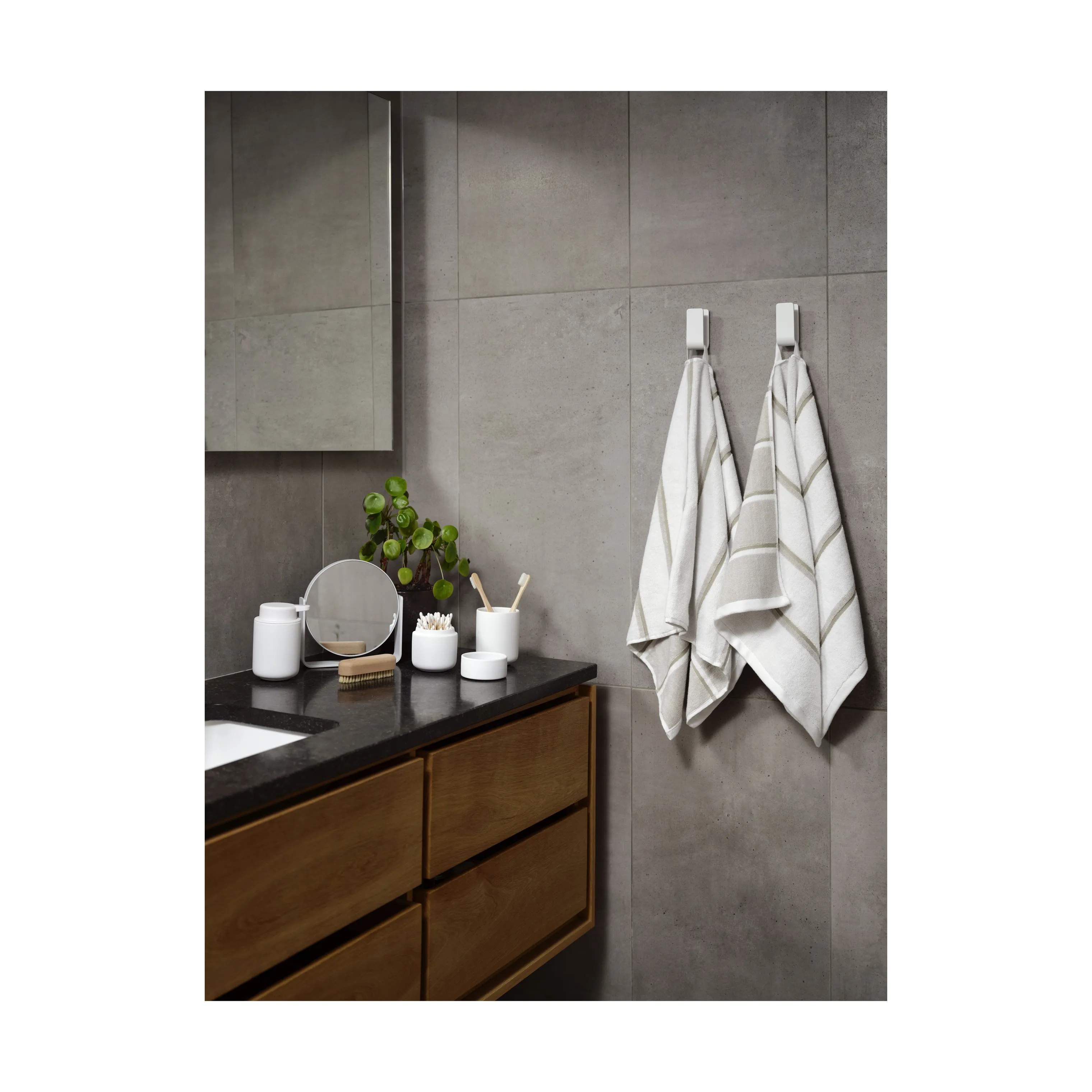 Zone Håndklæder Sauna Håndklæde i Hvid/beige, B50 x L100 cm, 5