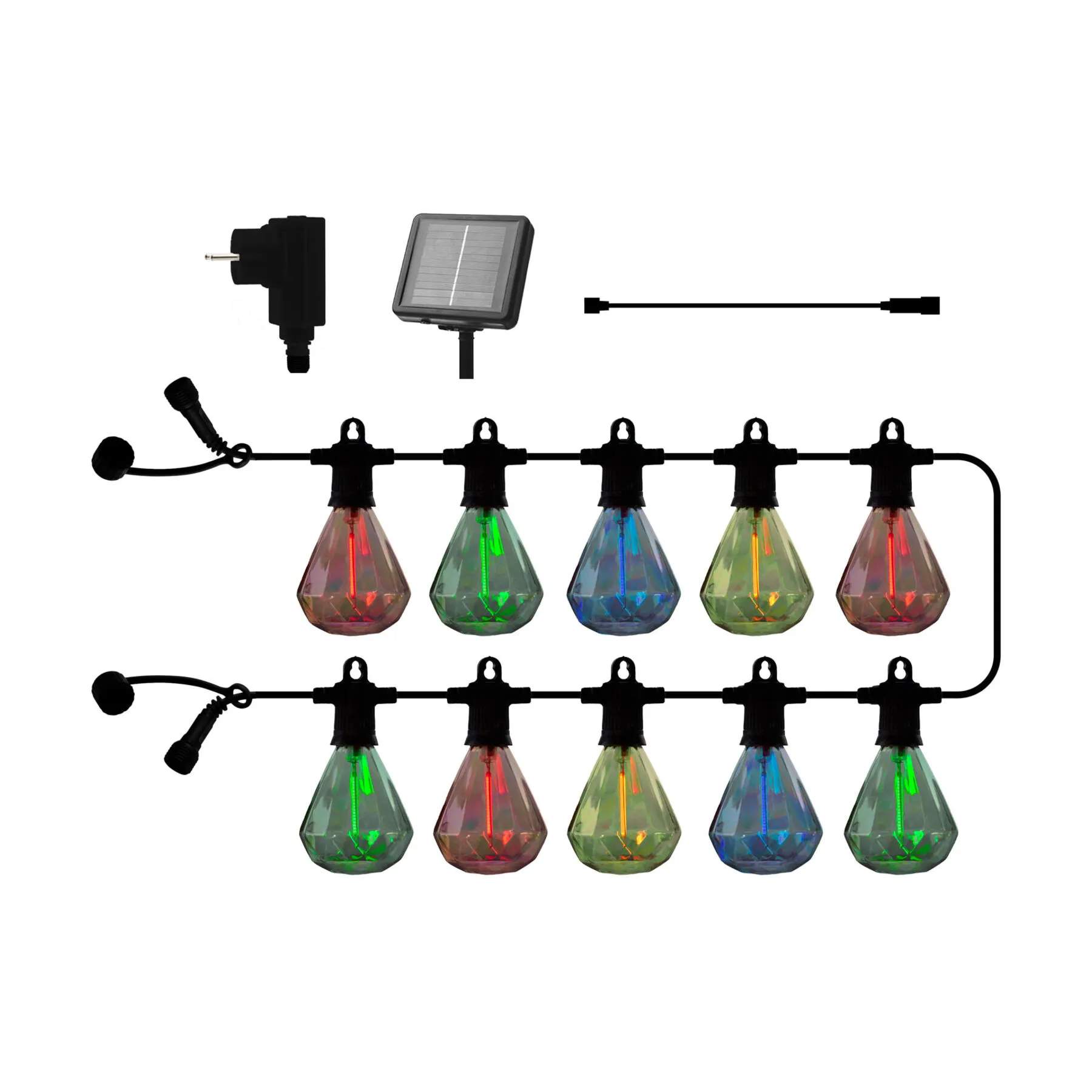 Sirius Lyskæder Marcus Solar Lyskæde i Multifarvet, 1