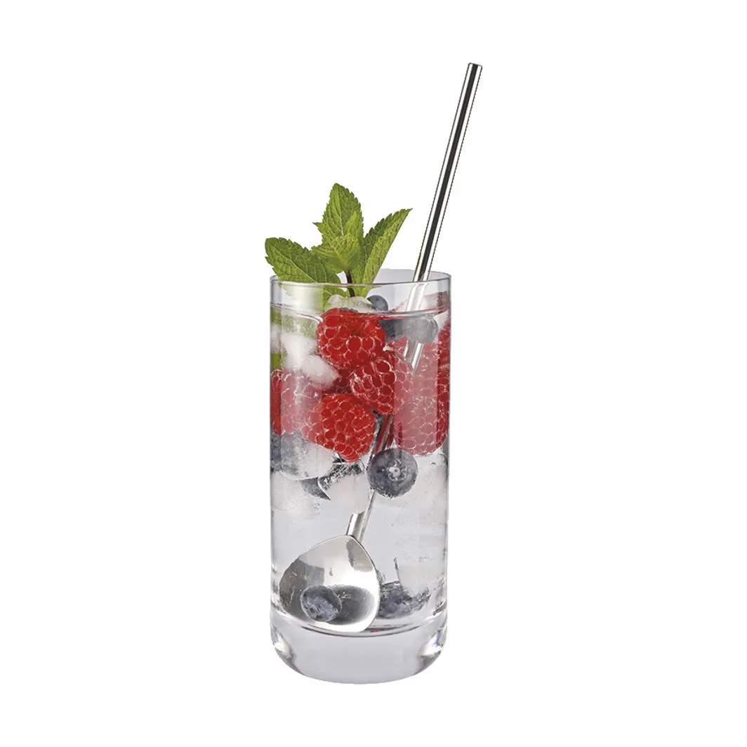 Cilio Øvrigt bartilbehør Cilio Bar Cocktailske m. sugerør -6 stk. i Sølvfarvet, 2
