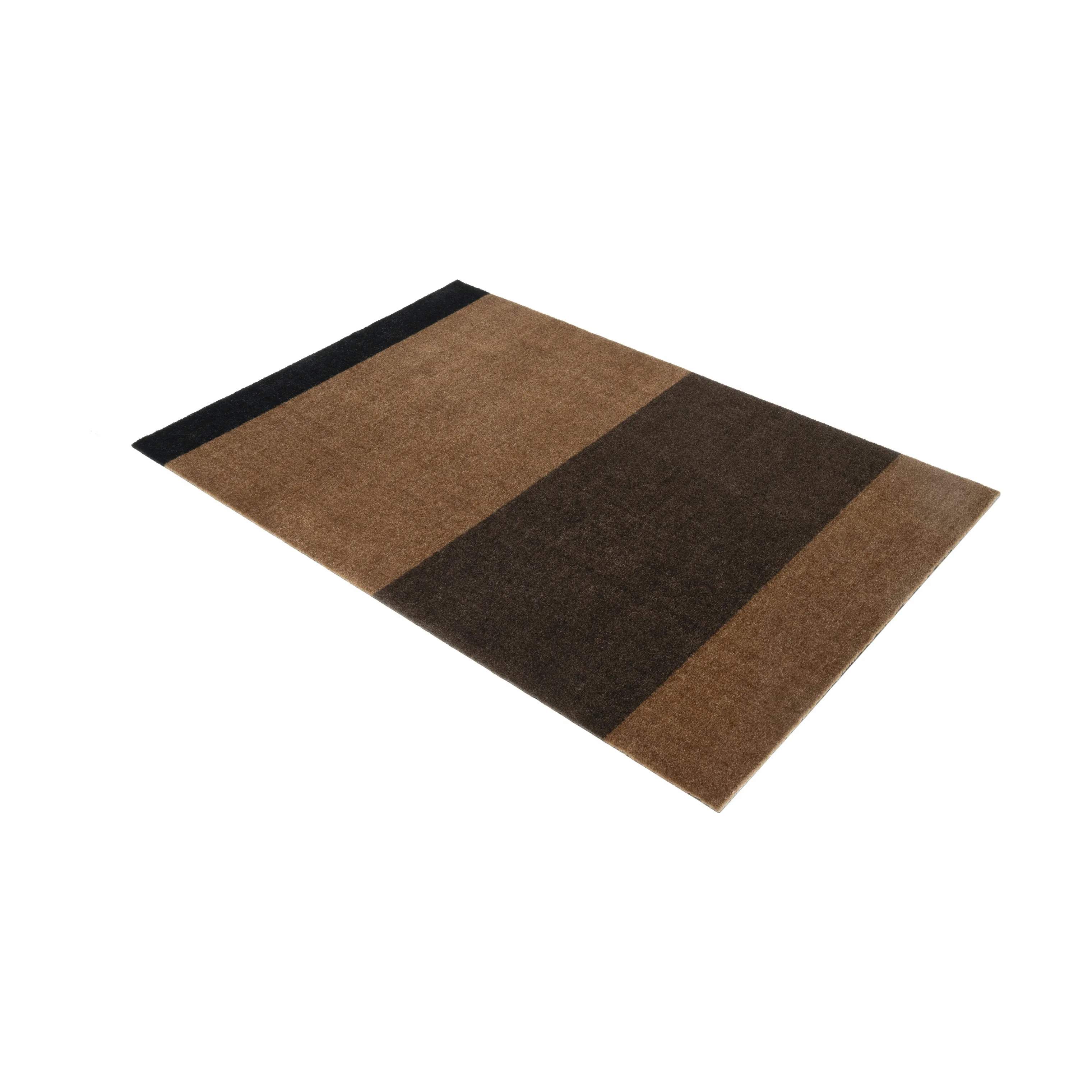 Tica Copenhagen Gulvtæpper Stripes Horisontal Gulvtæppe i brun/cognac/sort, B90 x L130 cm, 4