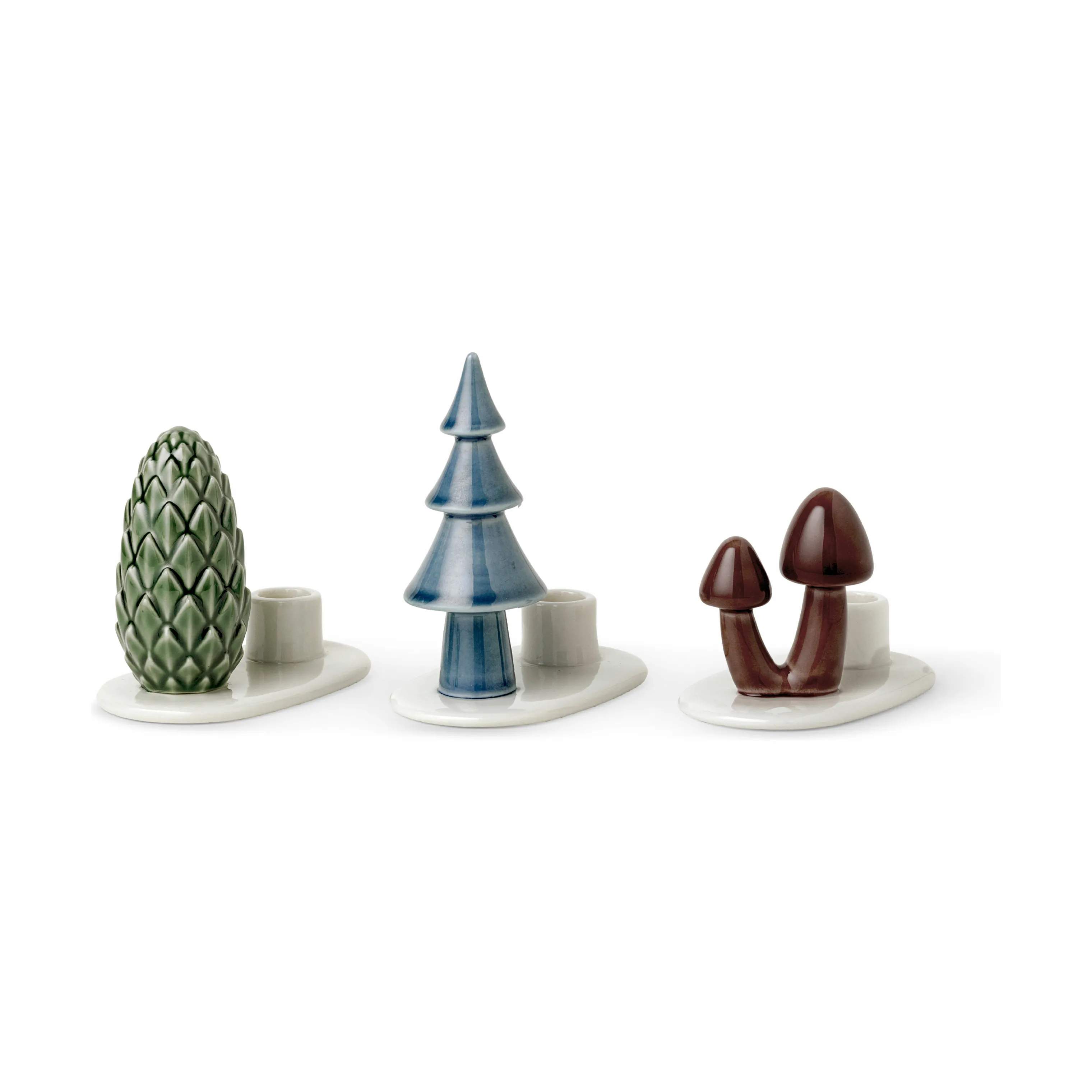 Dottir Kronelysestage Winter Stories Flock Mushroom Lysestage - 3 stk. i Mushroom, 1
