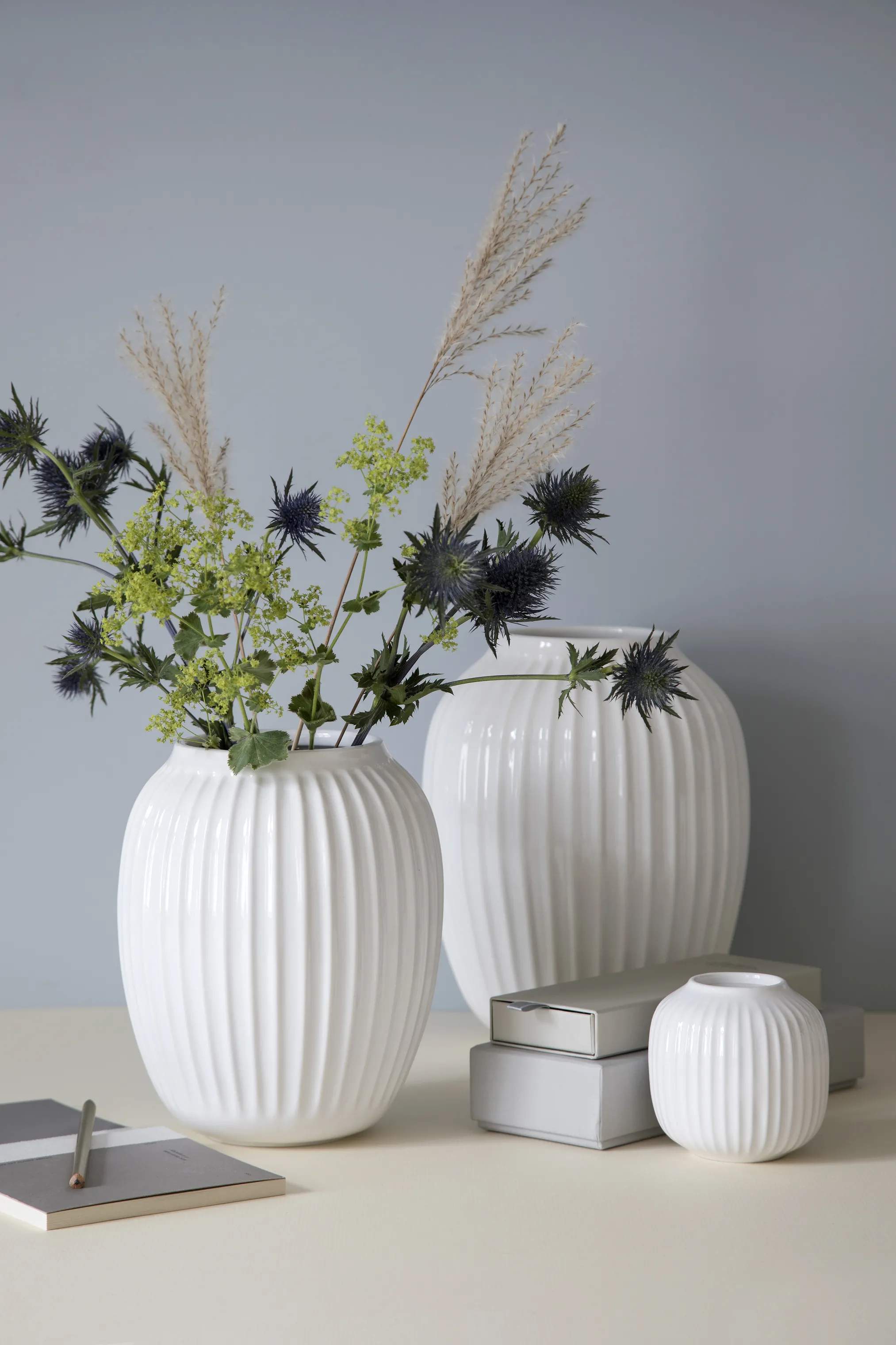 Kähler Vaser Hammershøi Vase i Hvid, 21 cm, 3