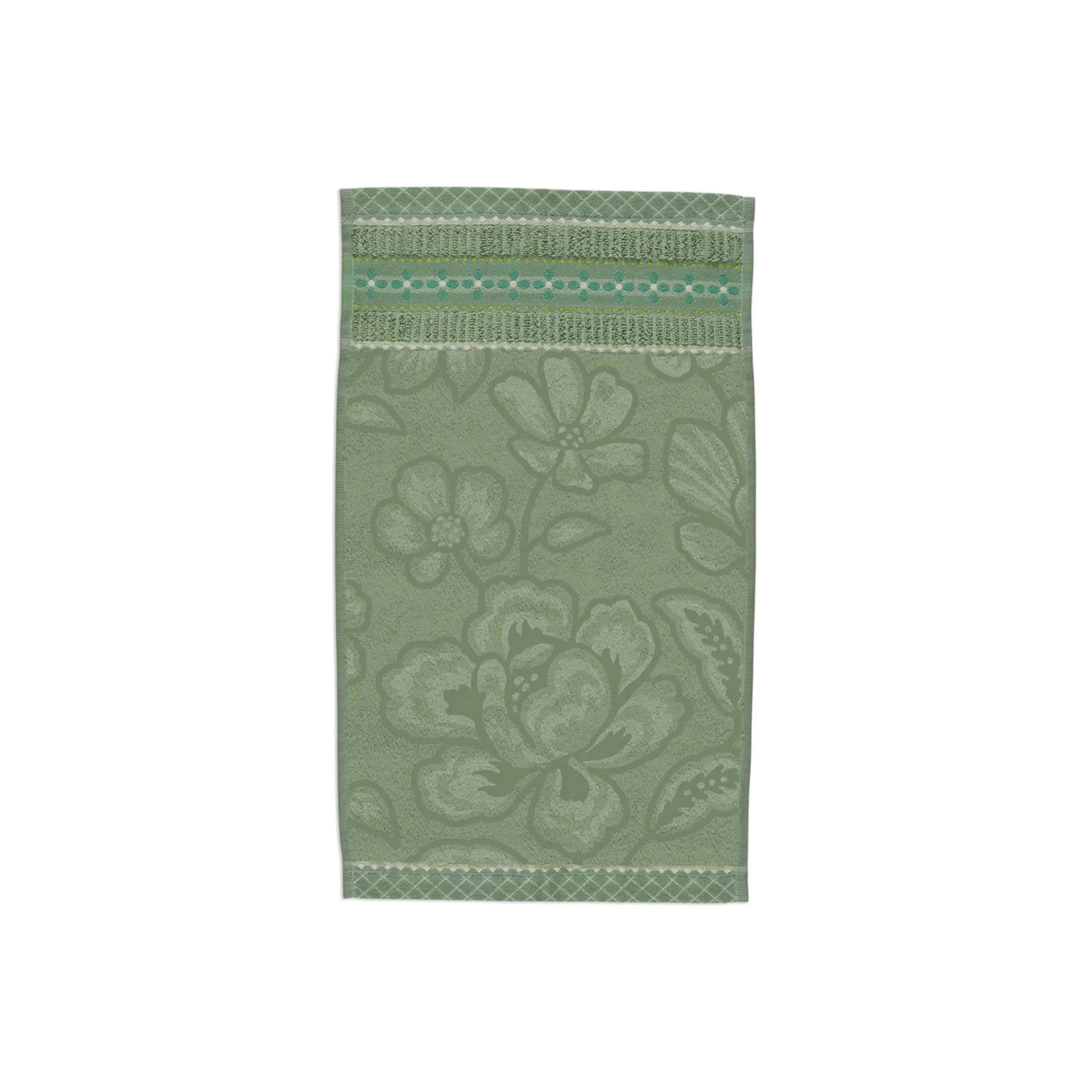 PIP Studio Håndklæder Jasmin Jacquard Håndklæde i Grøn, B30 x L50 cm, 1