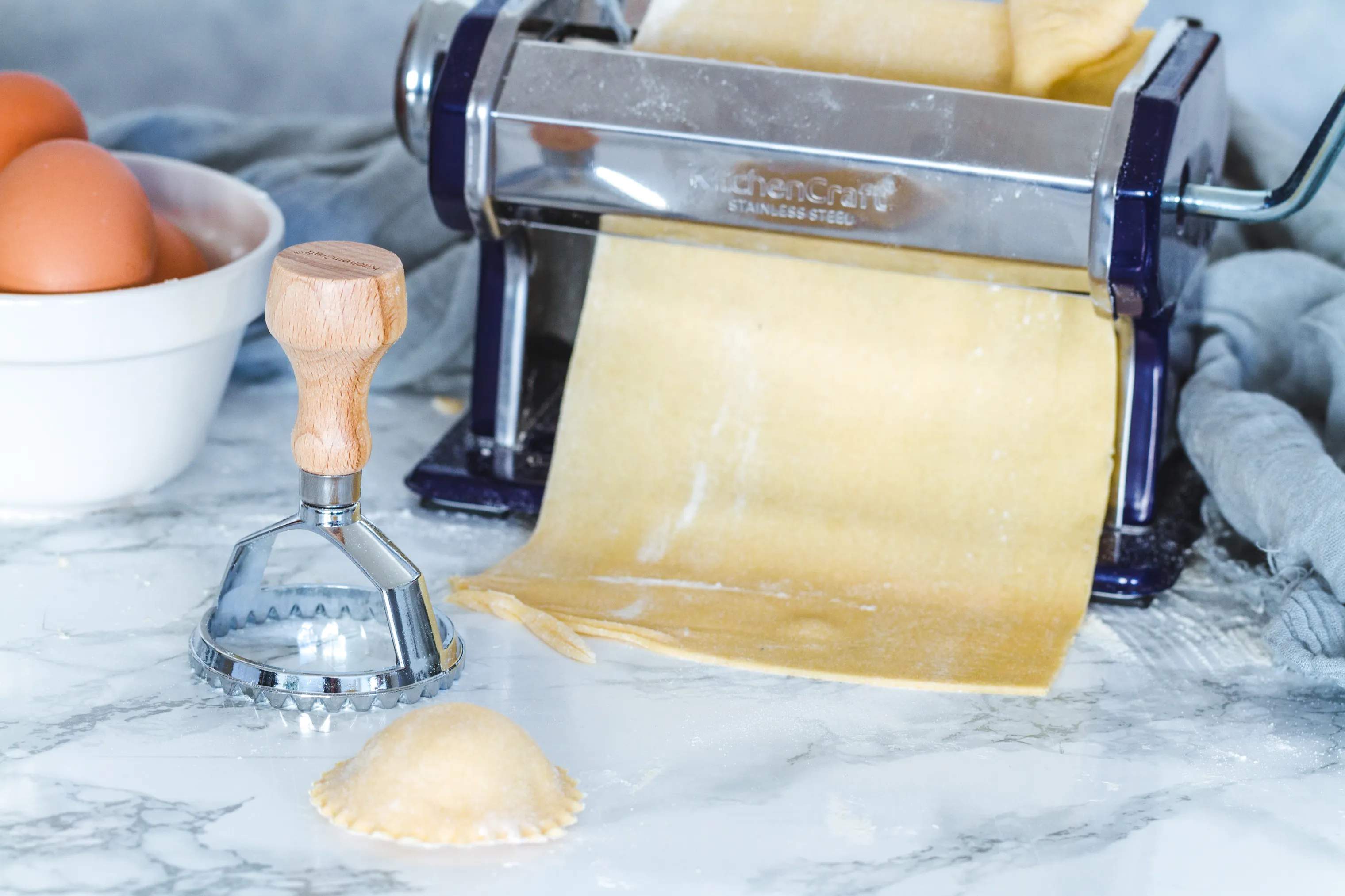 KitchenCraft Pastamaskiner World of Flavours Pastamaskine i Blå, 2