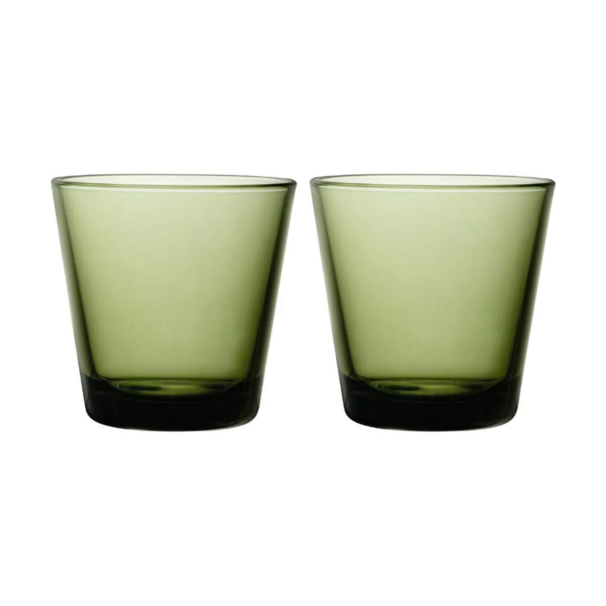 Kartio Vandglas - 2 stk., mosgrøn, large