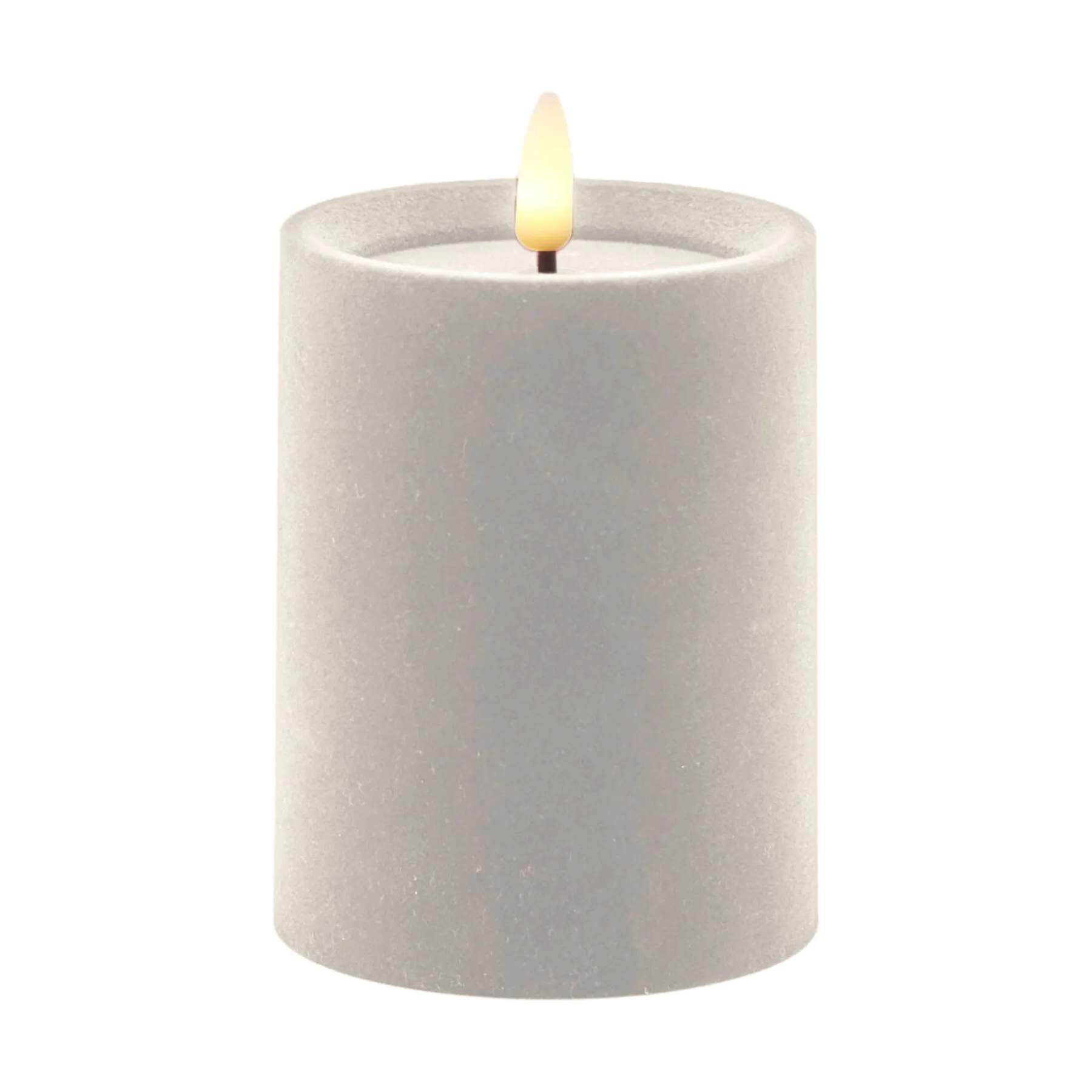 Sirius LED-lys Sille Velour LED Bloklys i Elfenben, 12,5 cm, 1