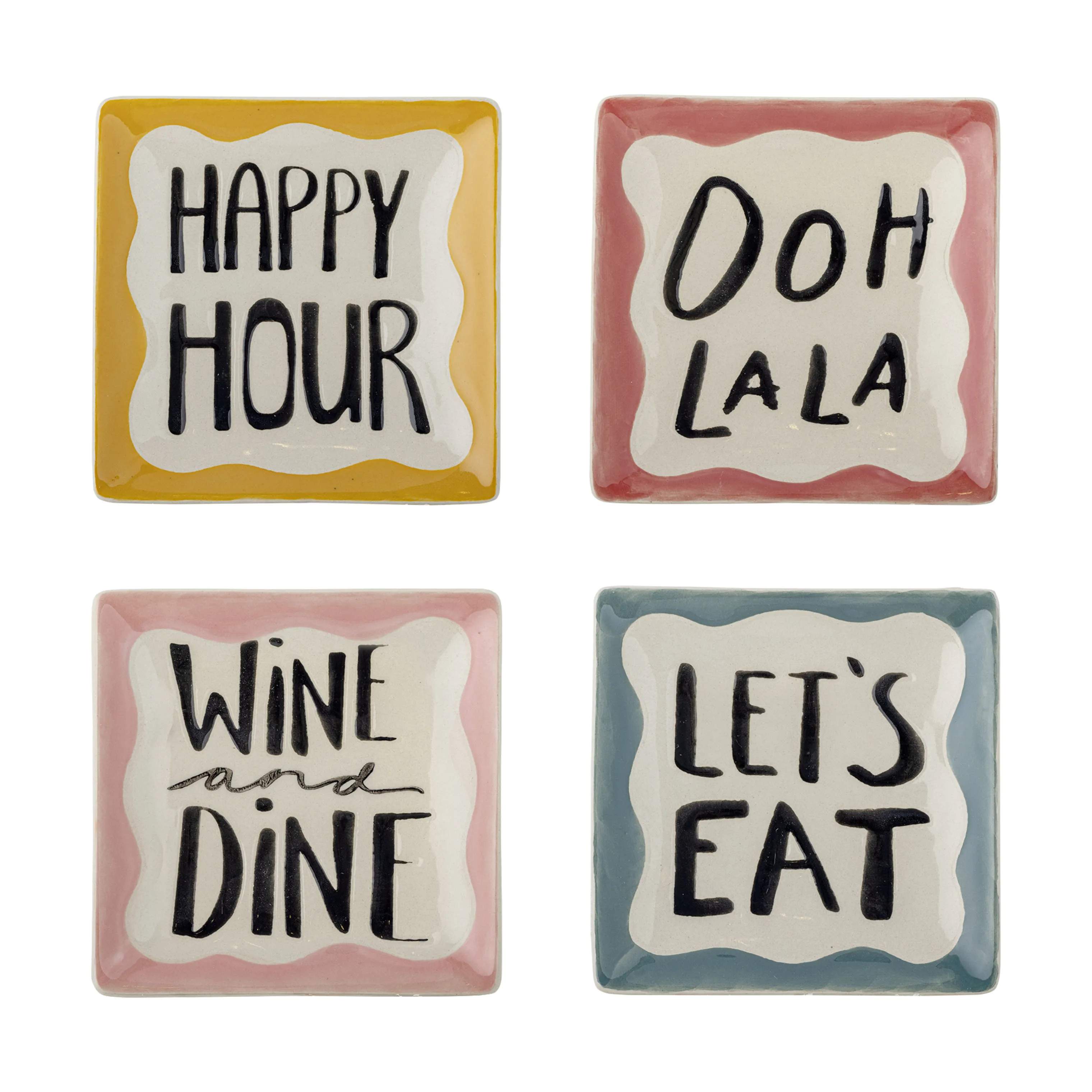 Bloomingville Kagetallerkener Soline Tallerken - 4 stk. i Multifarvet, 1