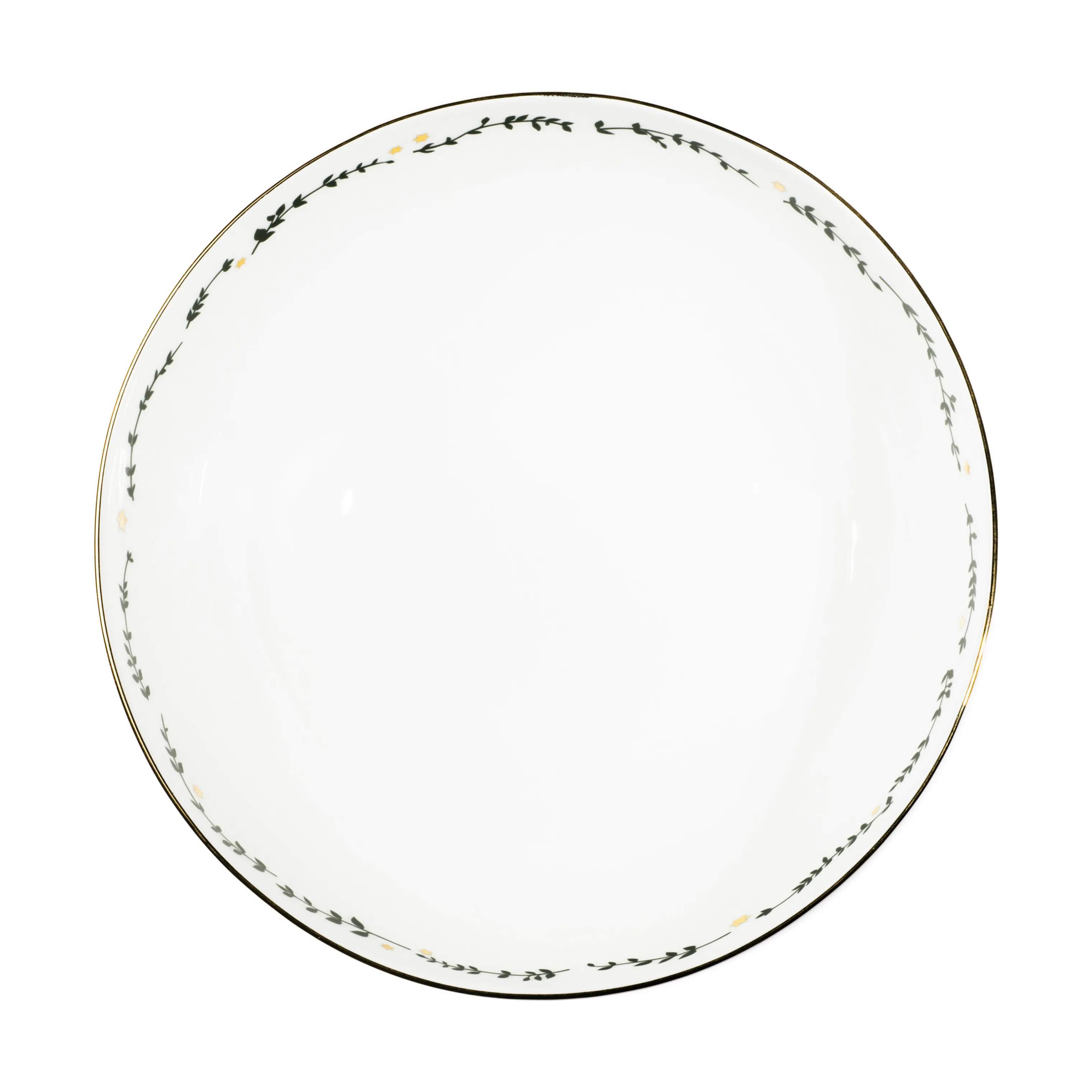 Jette Frölich Design Serveringsskåle Vinterstjerner Serveringsskål i Grøn/guld, 25 cm, 1