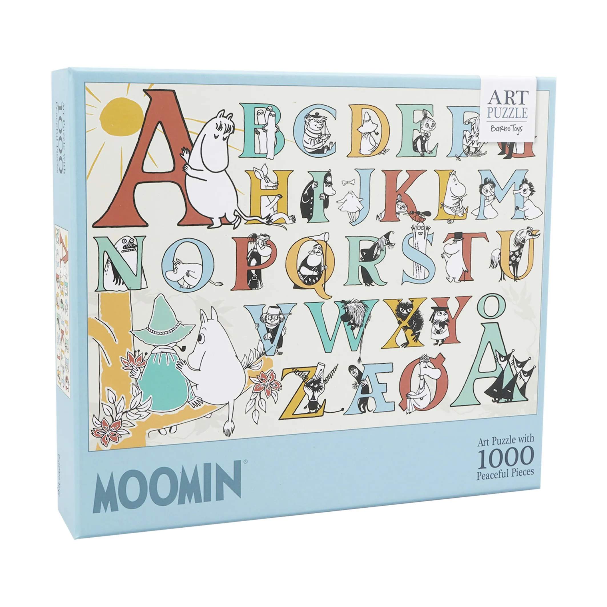 Barbo Toys Spil Moomin ABC-puslespil i 1000 brikker, 2