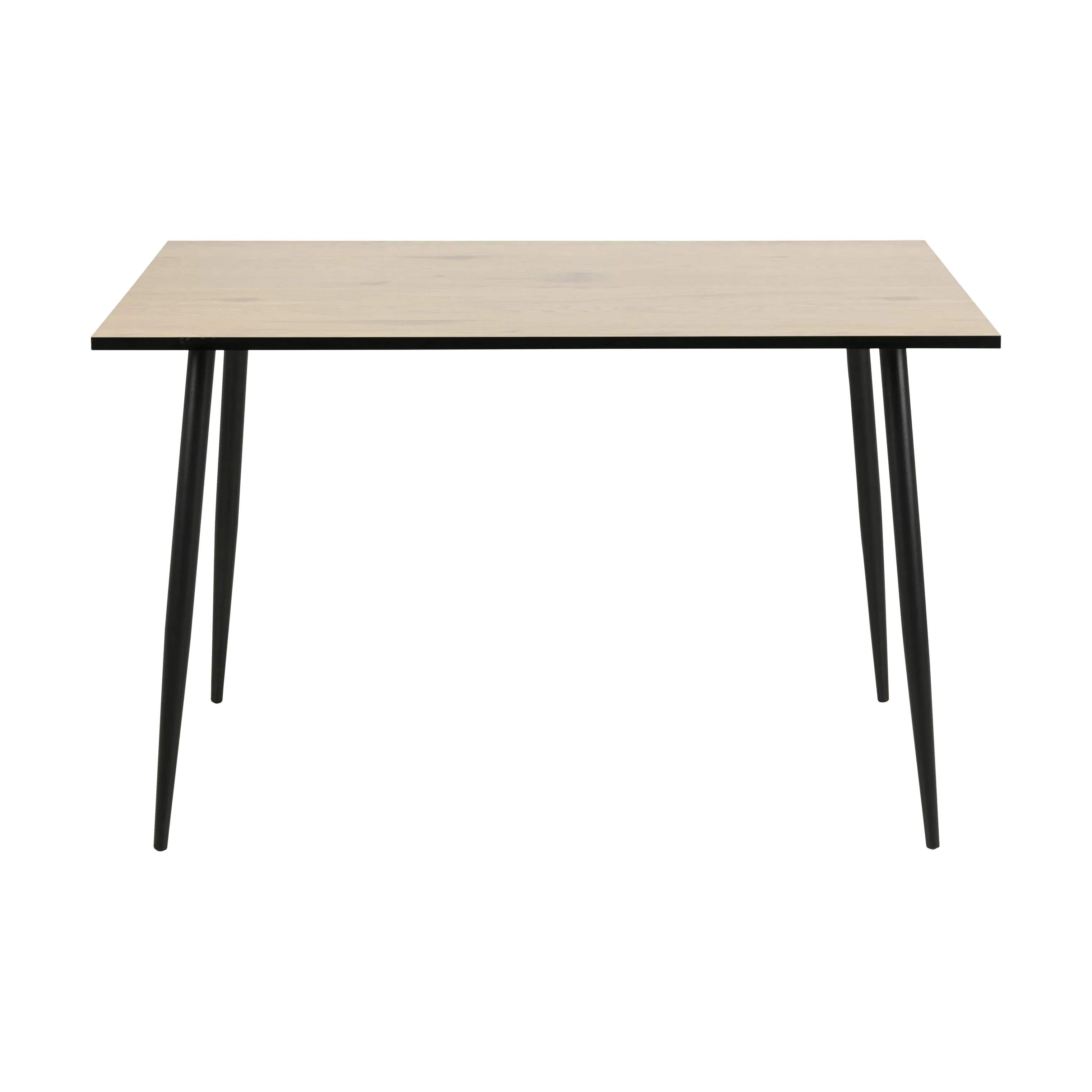 CASA Living Spiseborde Wilma Spisebord i Hvidvasket vild eg/mat sort, B120 x L80 cm, 4