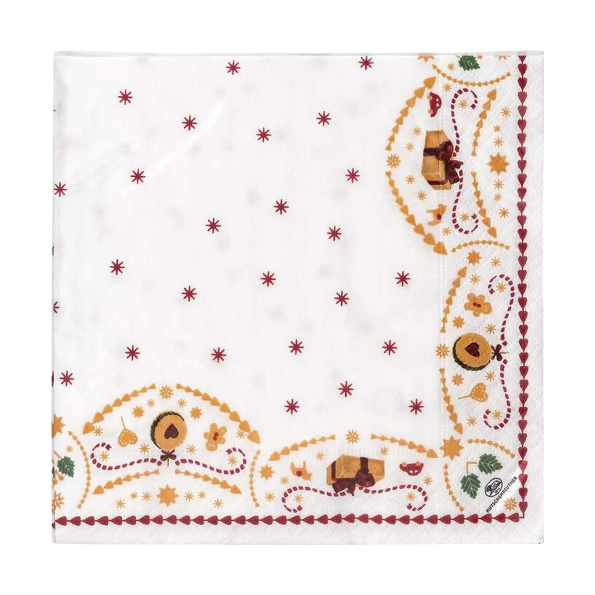 Hutschenreuther Juleservietter Nora Christmas Love Servietter i Rød/beige, 1