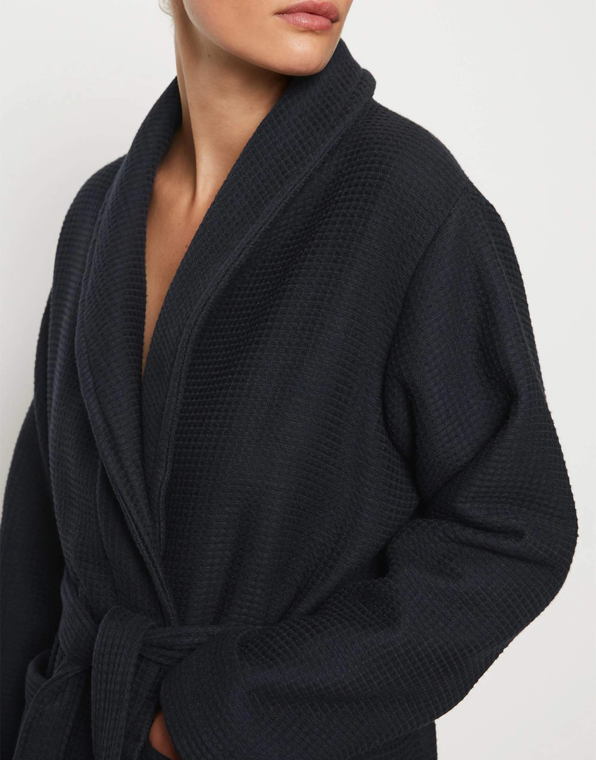 Essenza Morgenkåber Premium Badekåbe i Dark Navy, Kvinde - XXL, 3