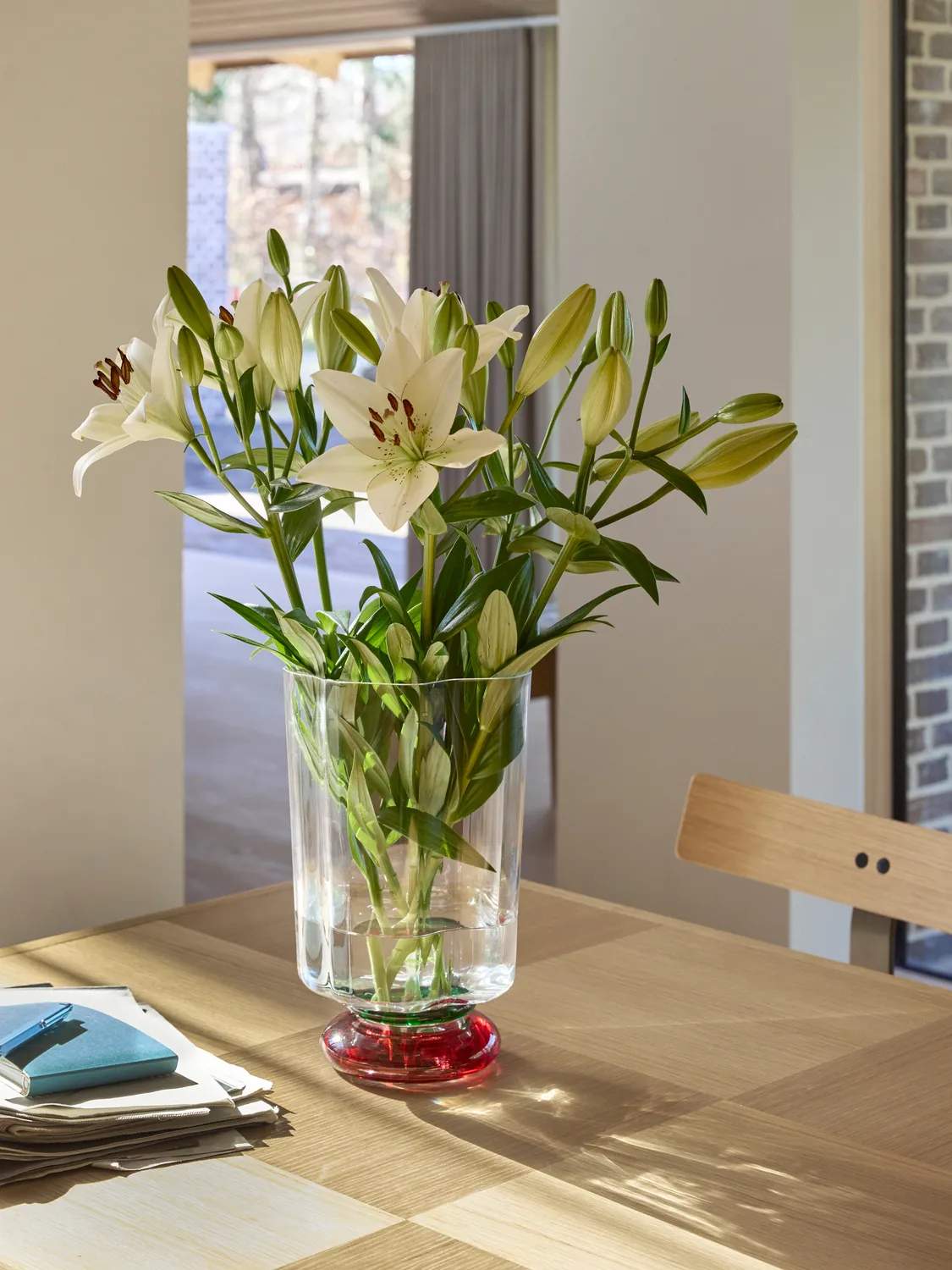 Hübsch Vaser Verre Vase i Klar/Grøn/Rød, 2