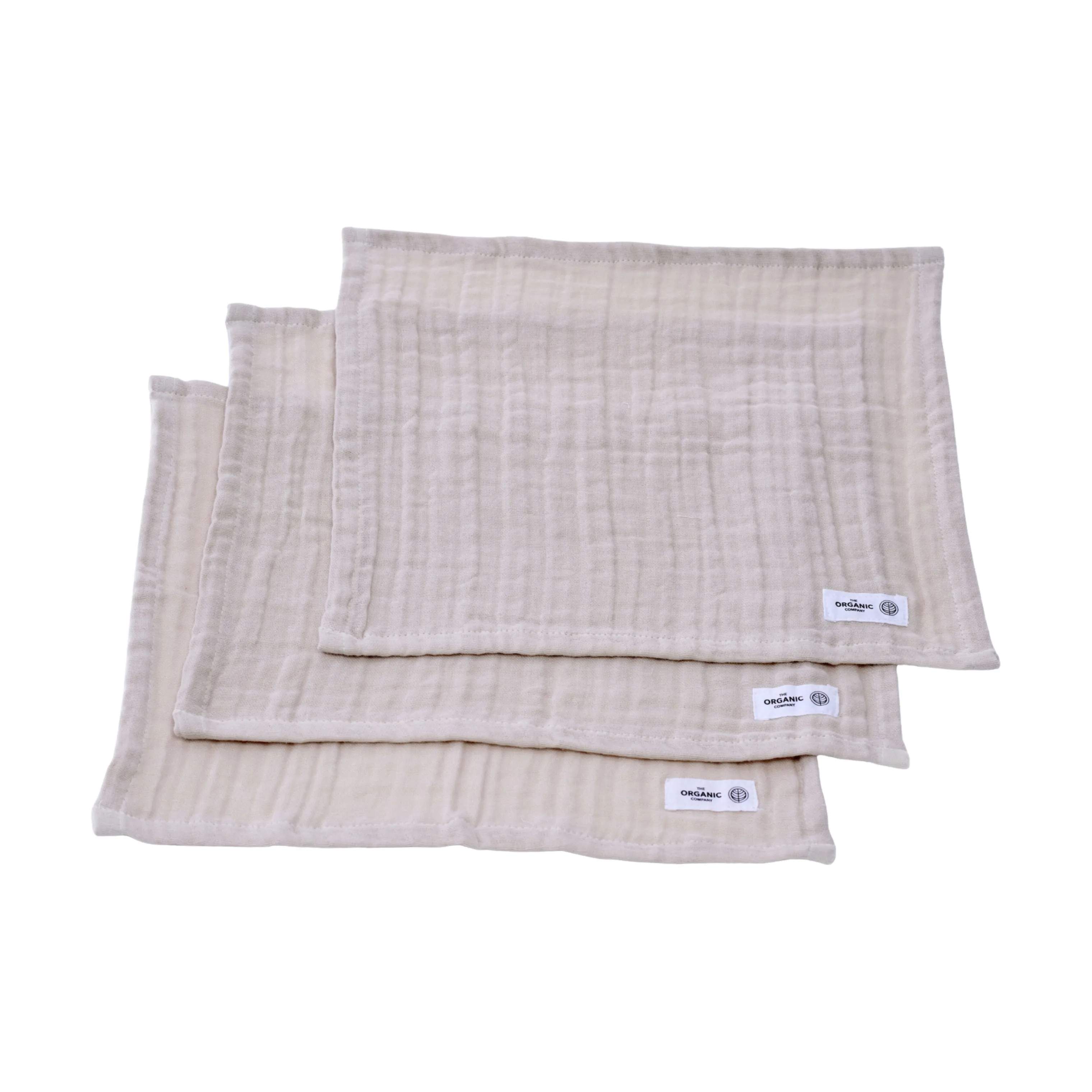 FINE Vaskeklud - 3 stk., beige, large