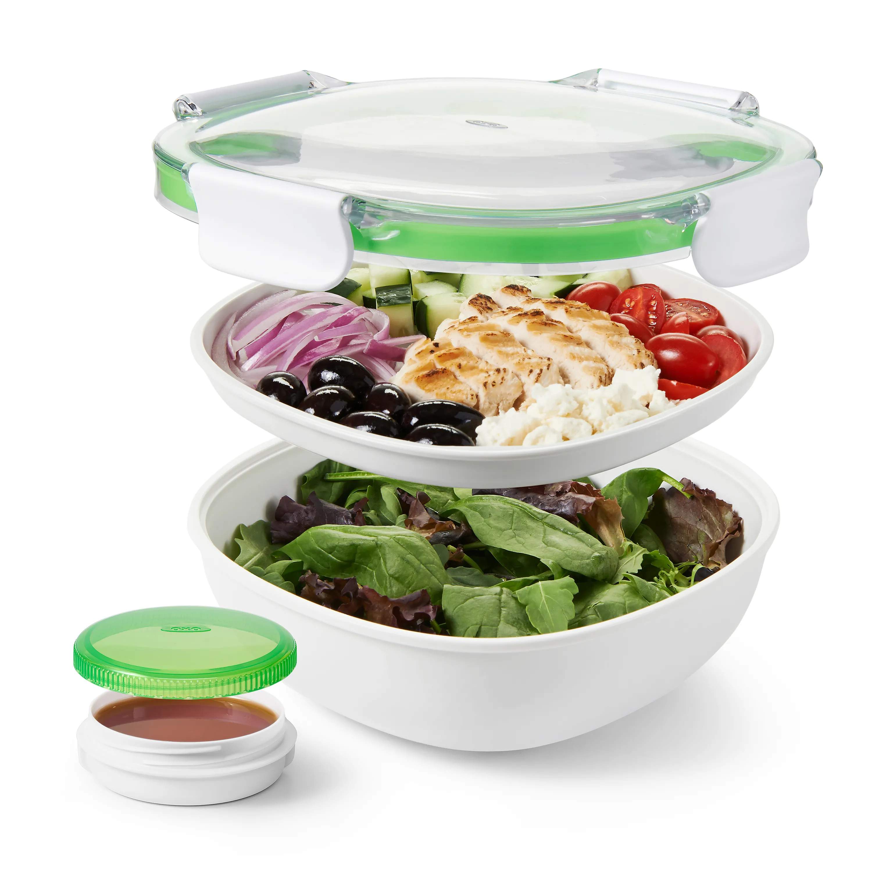 OXO Opbevaringsbokse Good Grips Salatbeholder i hvid;klar, B17 x L20,5 cm, 4