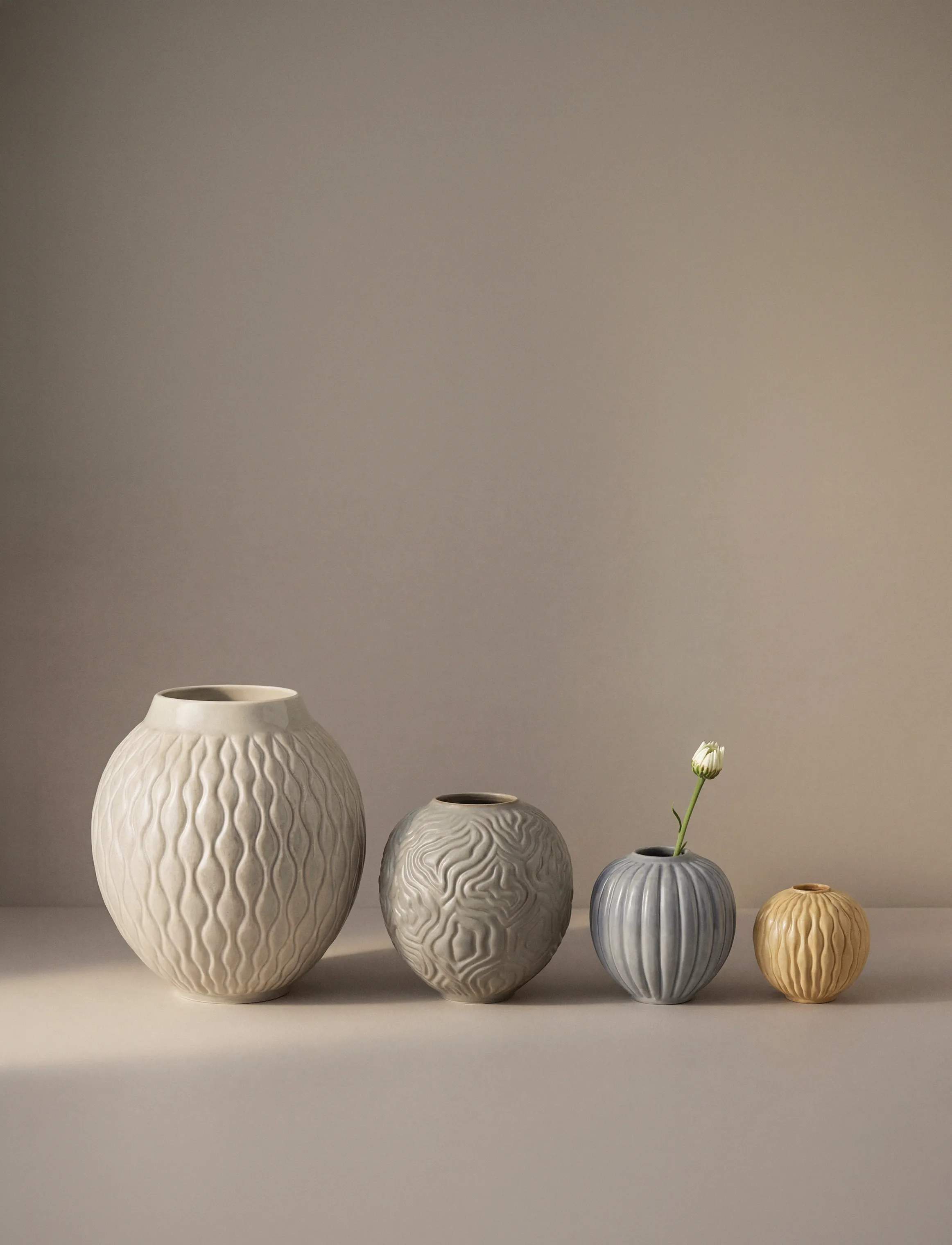 Knabstrup Keramik Vaser Solum Vase i ochre, 2