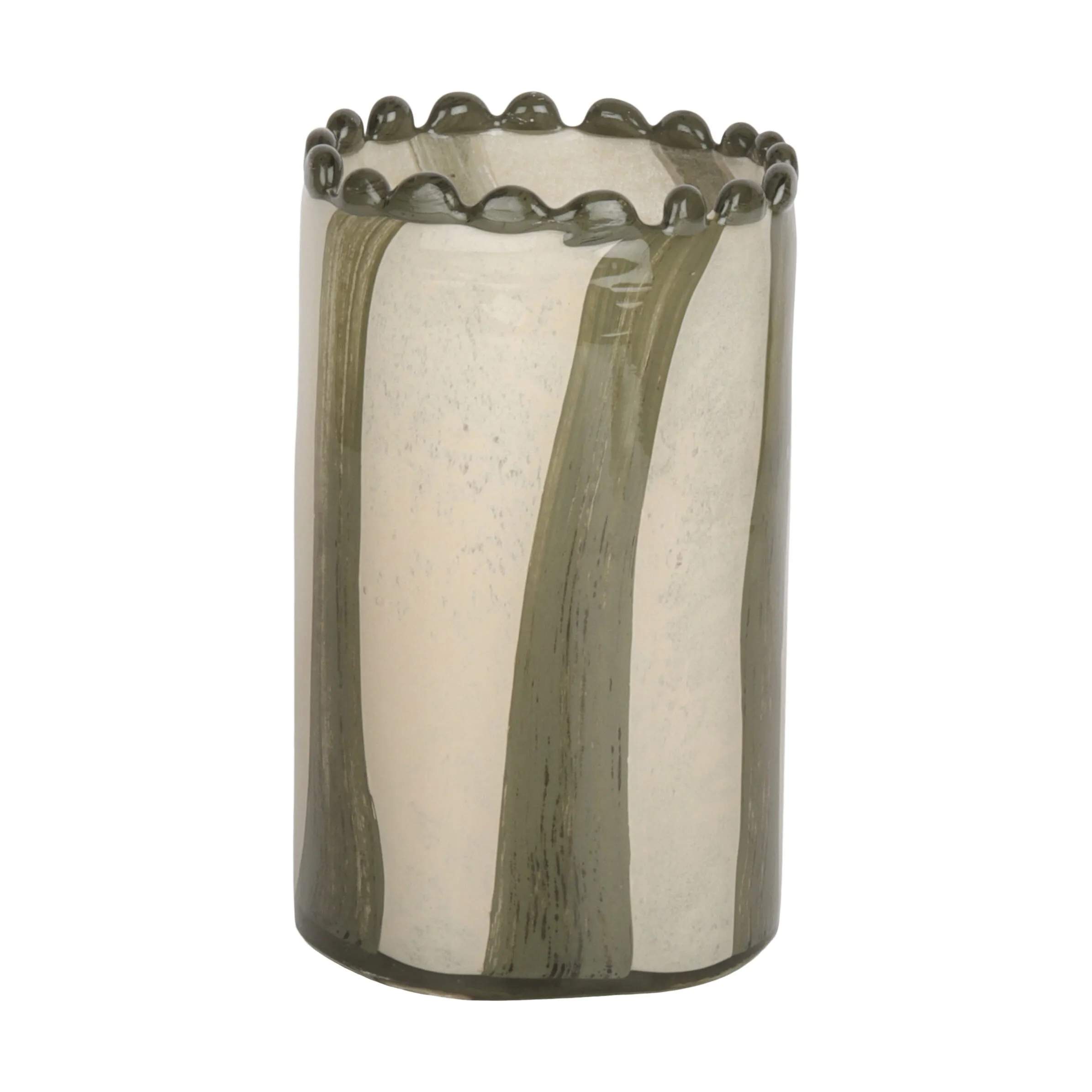 Vase, beige/grøn, large