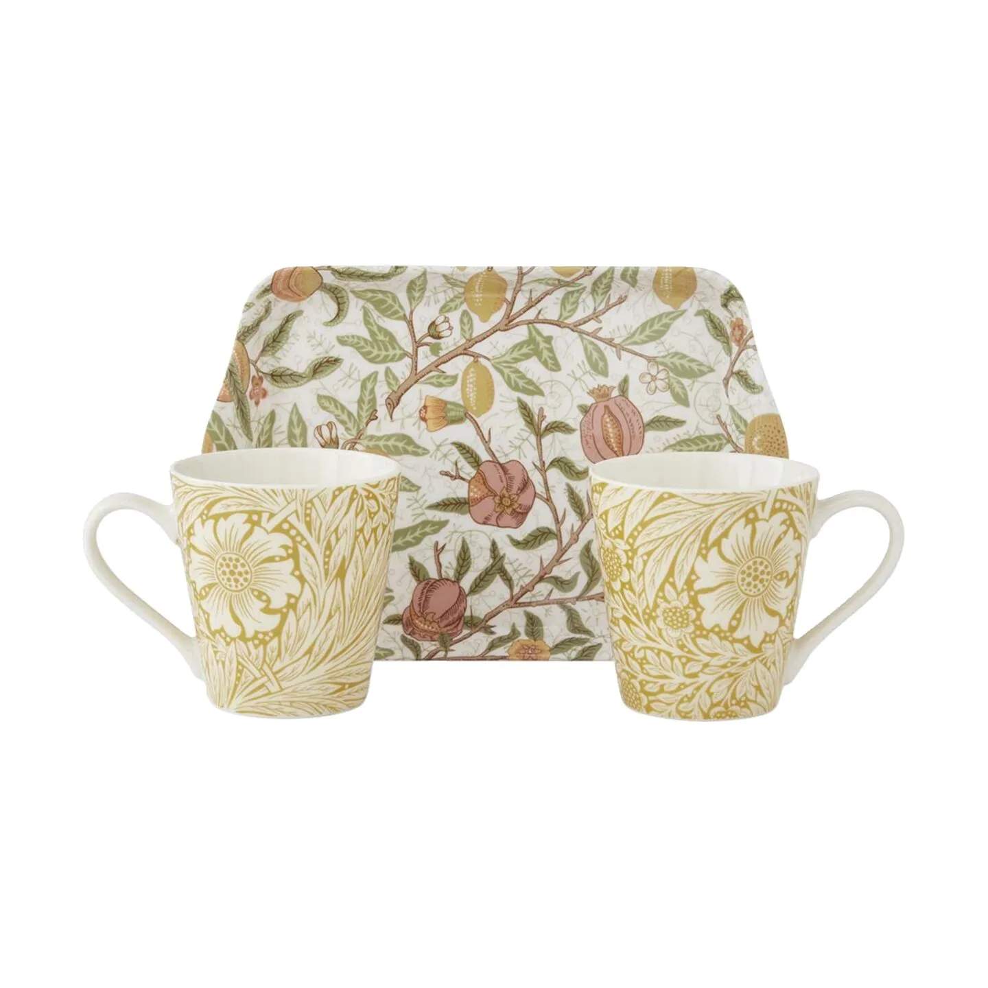 Spode Krus og kopper med hank Morris & Co Krus- og bakkesæt - 3 dele i Gul, 1