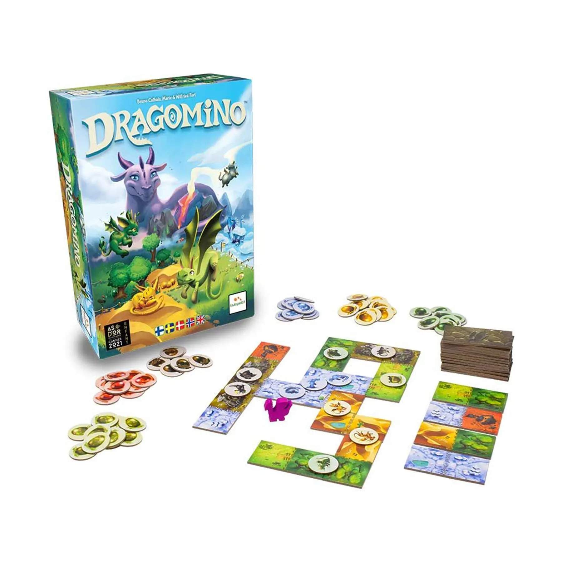 Spilbræt Spil Brætspil - Dragomino i Multifarvet, 4