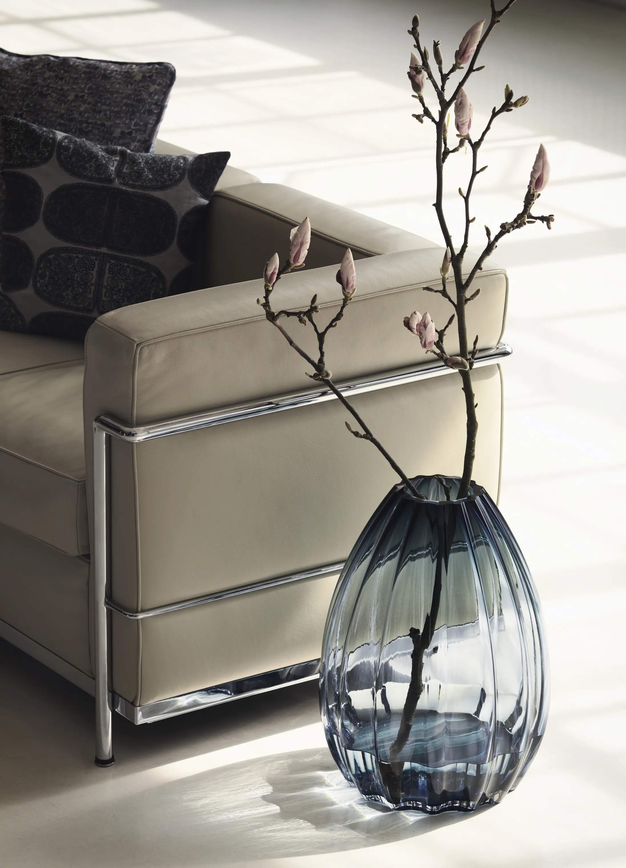 Holmegaard Vaser 2Lip Vase i Mørk blå, 45 cm, 2