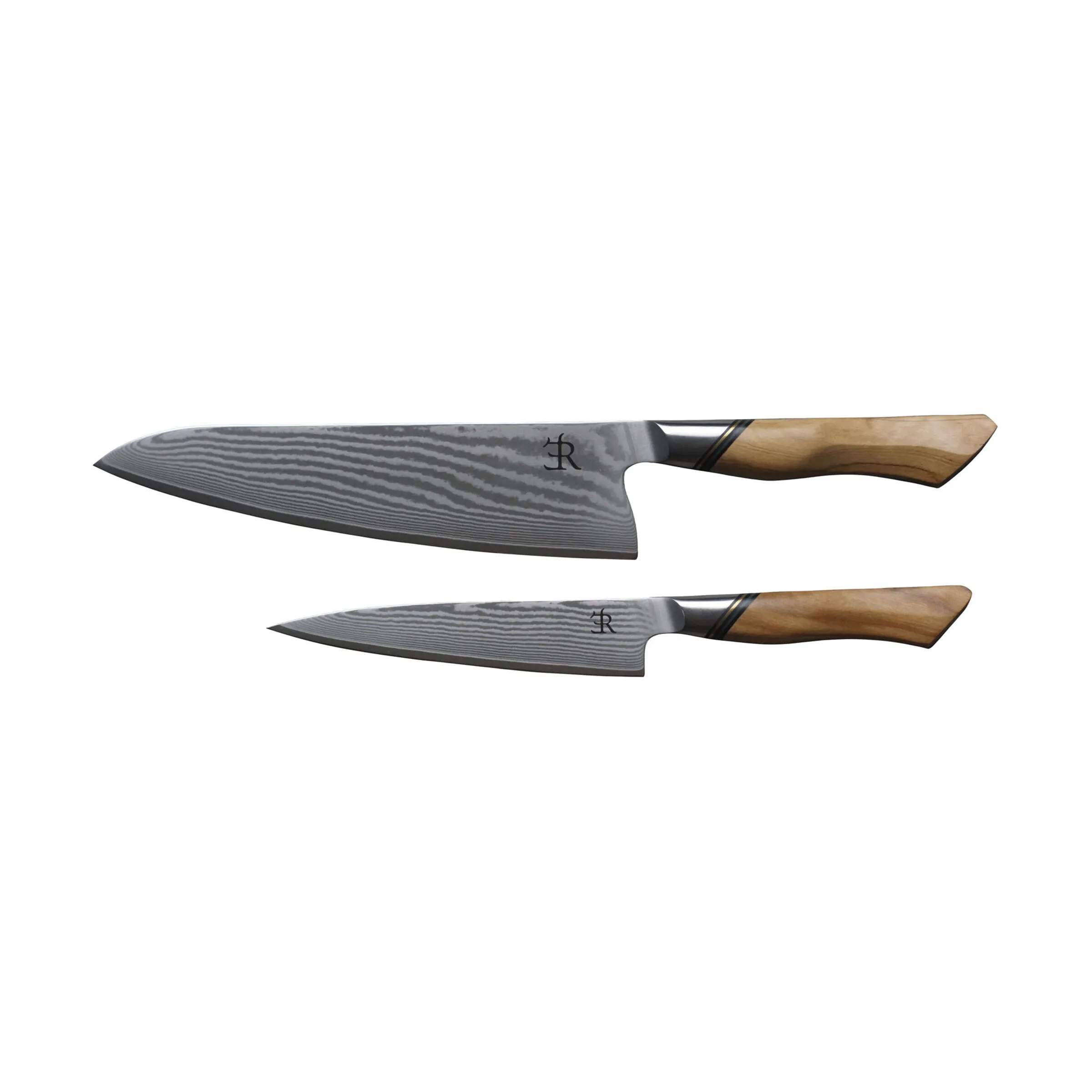 Ryda Knives Knivsæt A-73 Gavesæt - 2 dele i rustfrit stål/brun, 1