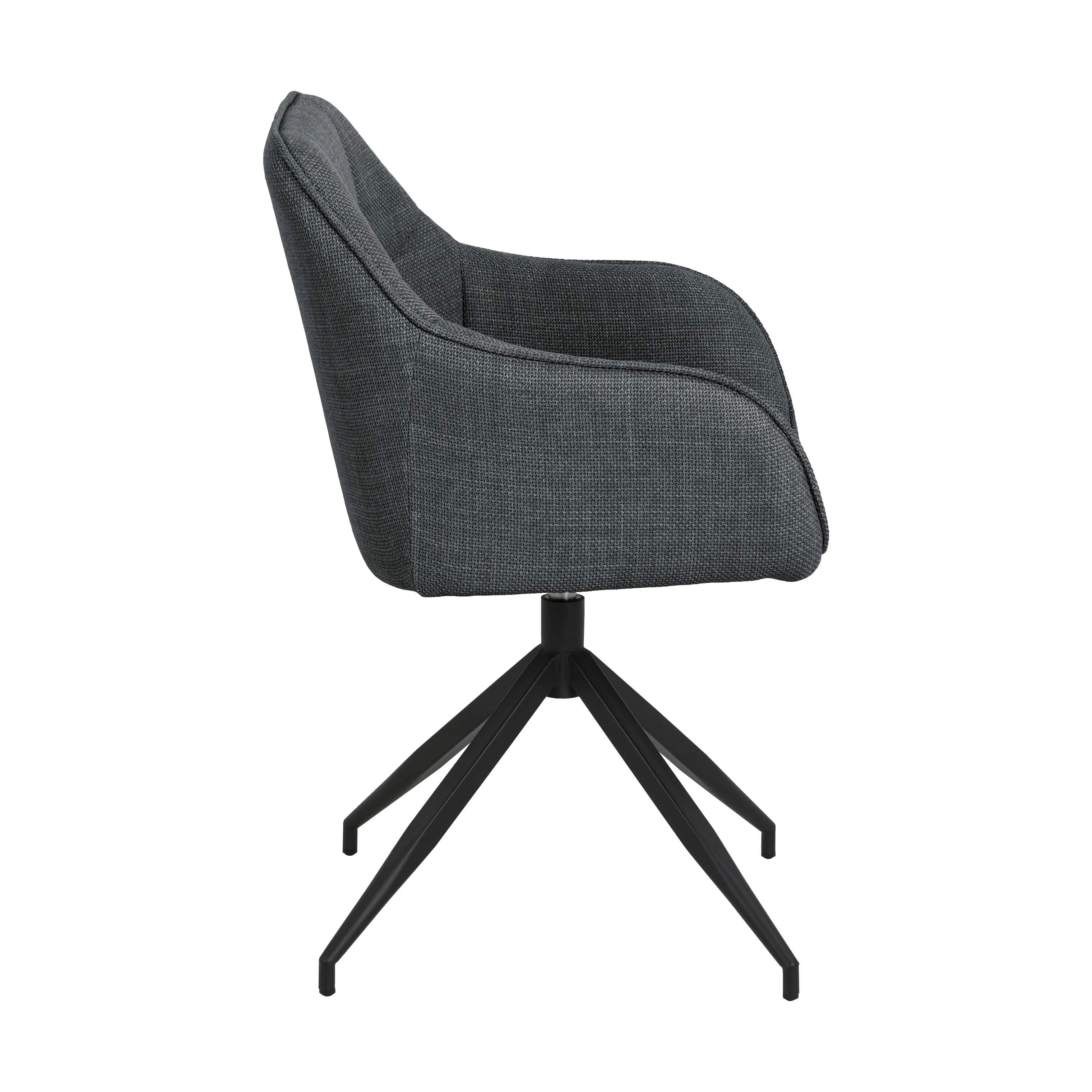Brenda Spisebordsstol, mørkegrå/sort, large