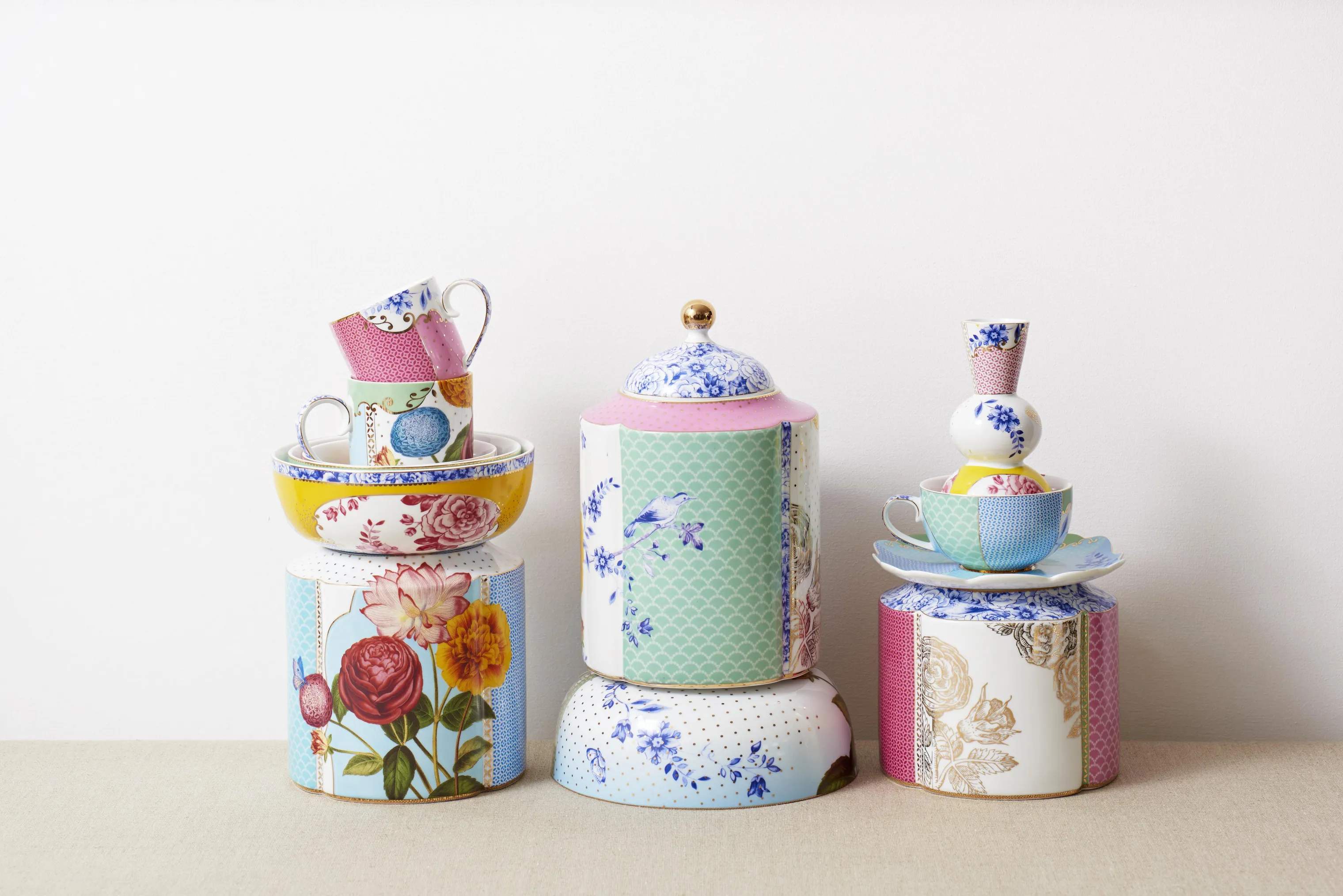 PIP Studio Serveringsskåle Royal Multi Skål i Gul/multi, 17 cm, 2