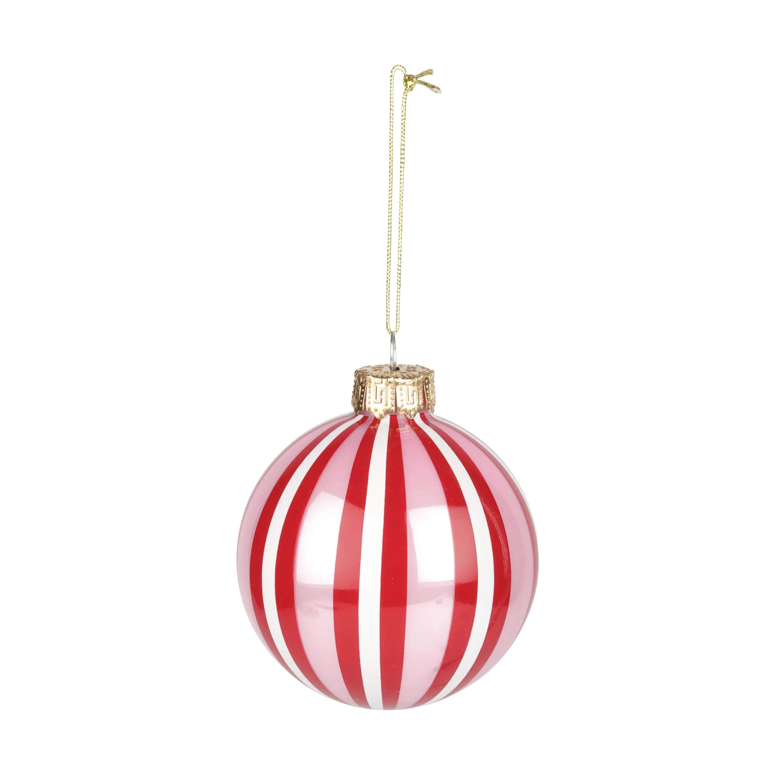Julekugle, striber, large
