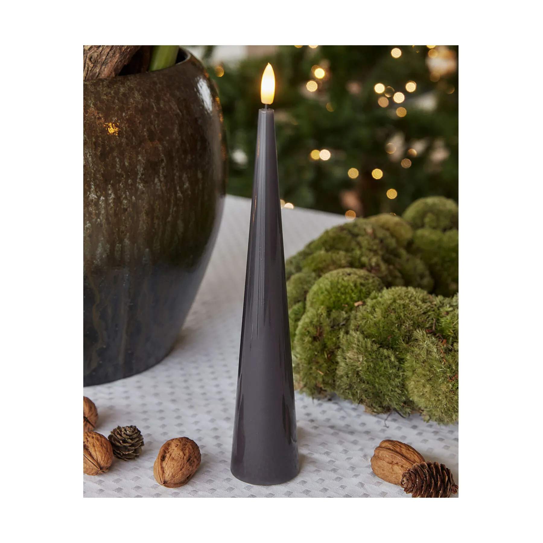 Sirius LED-lys Sille Lak LED Keglelys - 2 stk. i Stone Gray, 26 cm, 2