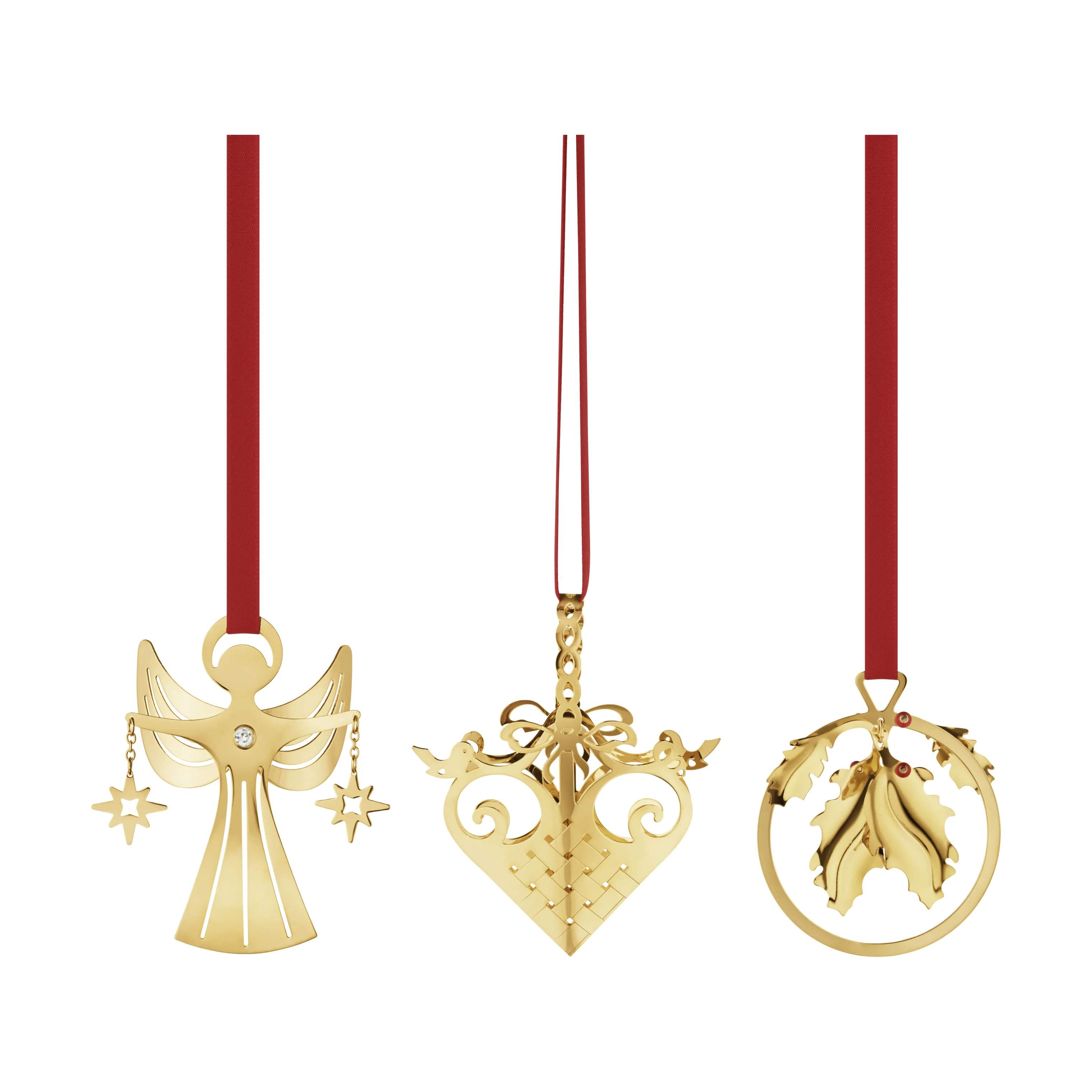 Georg Jensen Juleophæng Christmas Collectibles CC 2026 Mini Juleuro - 3 stk. i Guld, 1