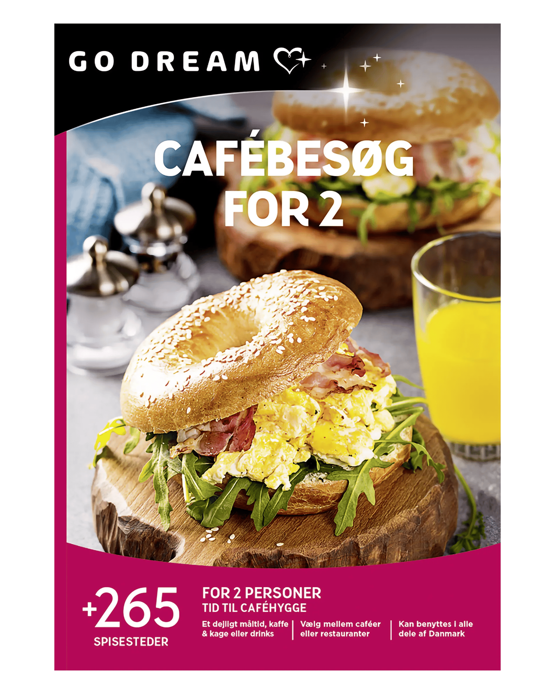 GO DREAM Oplevelsesgavekort Gavekort - Cafébesøg i Cafébesøg for 2, 1